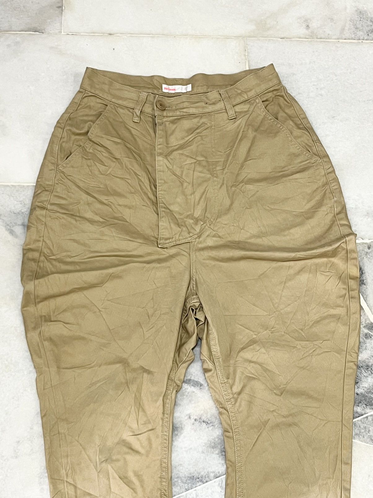 Ne-Net Ne-net Japan by Issey Miyake Khaki Cotton Chino Pants Size US 28 / EU 44 - 6 Thumbnail