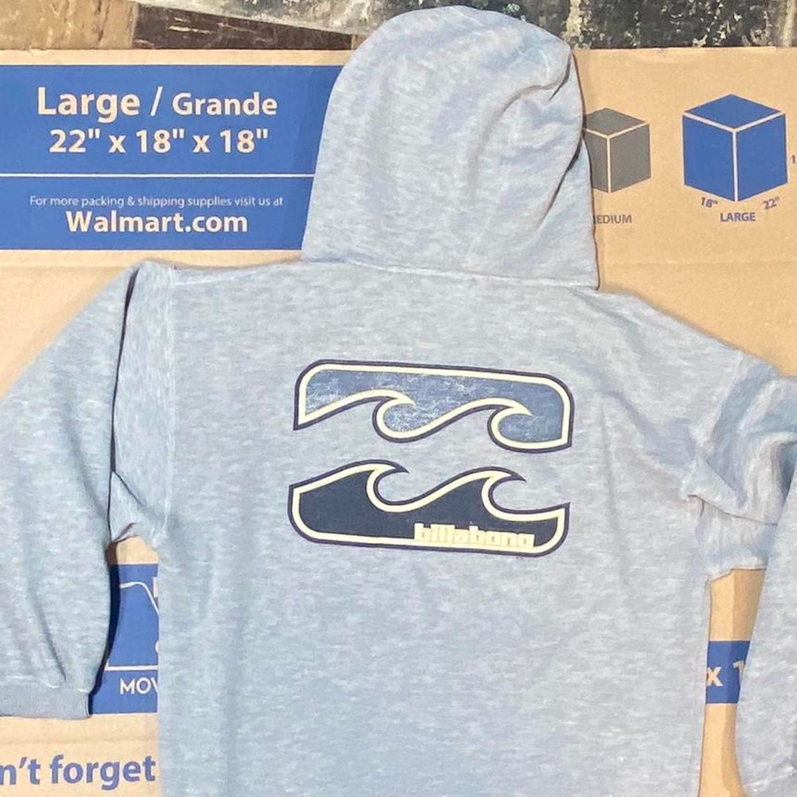 Billabong 90s grey billabong hoodie Size US L / EU 52-54 / 3 - 2 Thumbnail