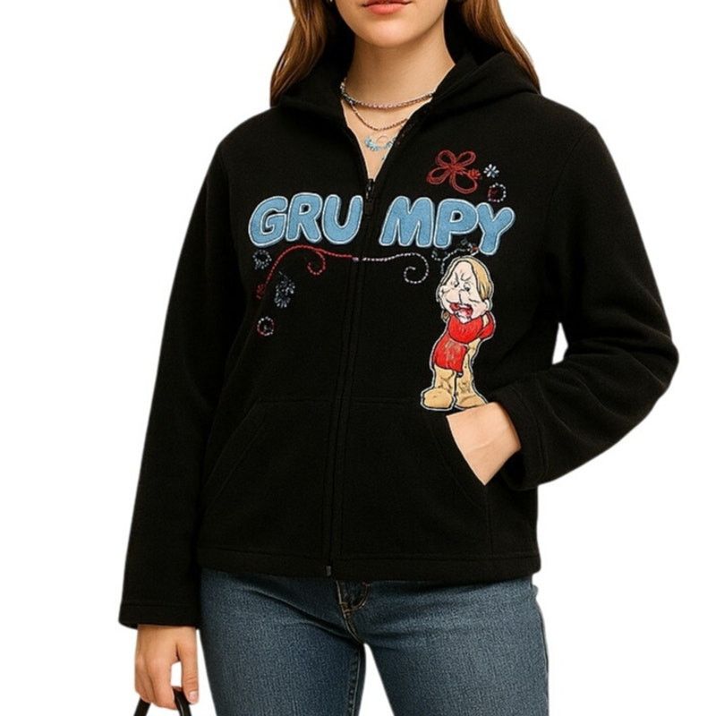 Disney Disney Grumpy Dwarf Black Fleece Pullover XL Size XL / US 12-14 / IT 48-50 - 1 Thumbnail