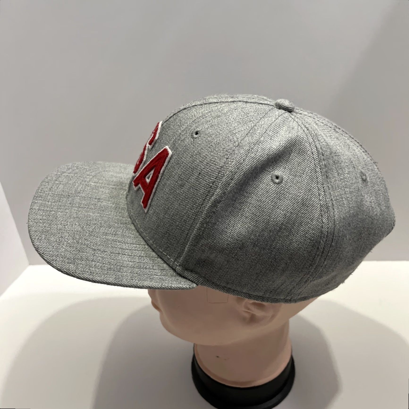 American Eagle Outfitters American Eagle USA Snapback Hat Grey Wool Acrylic Blend Size ONE SIZE - 2 Thumbnail