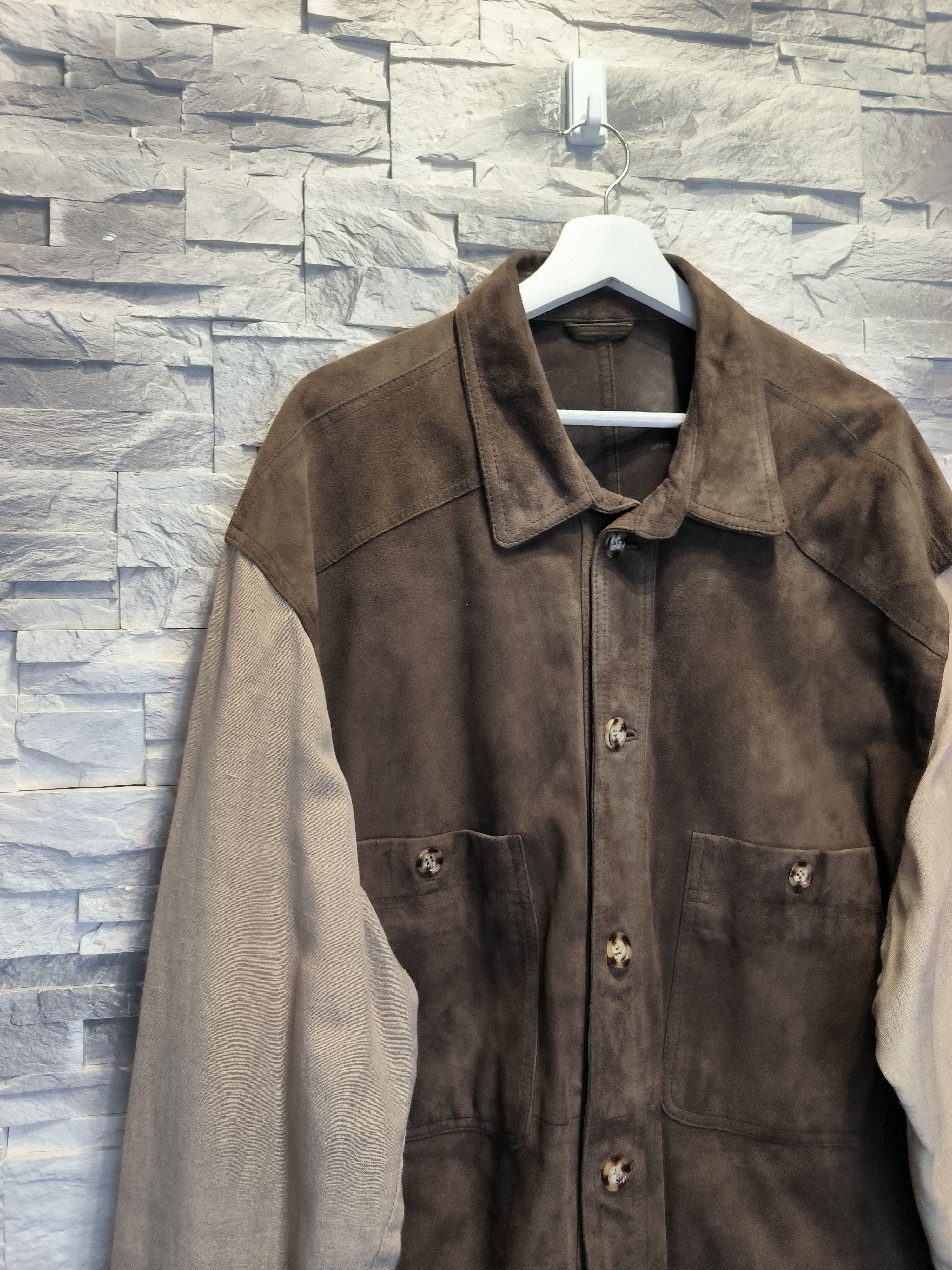 Other × Vintage M.Flues Vintage Leather Jacket Linen Size US L / EU 52-54 / 3 - 2 Thumbnail