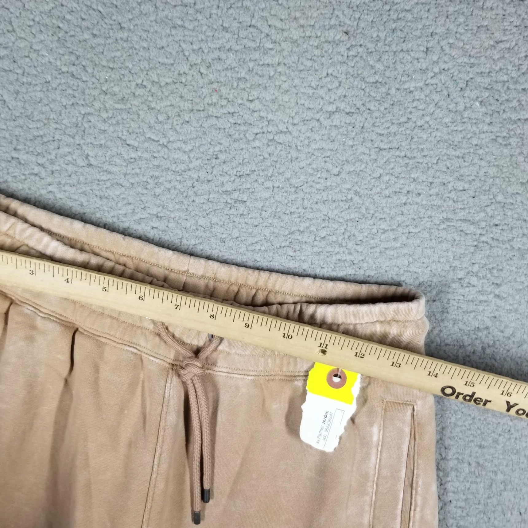 Jordan Brand Jordan Pants Mens Small Light British Tan Fleece Sweatpants Flight Patch Pockets Size US 29 - 7 Thumbnail
