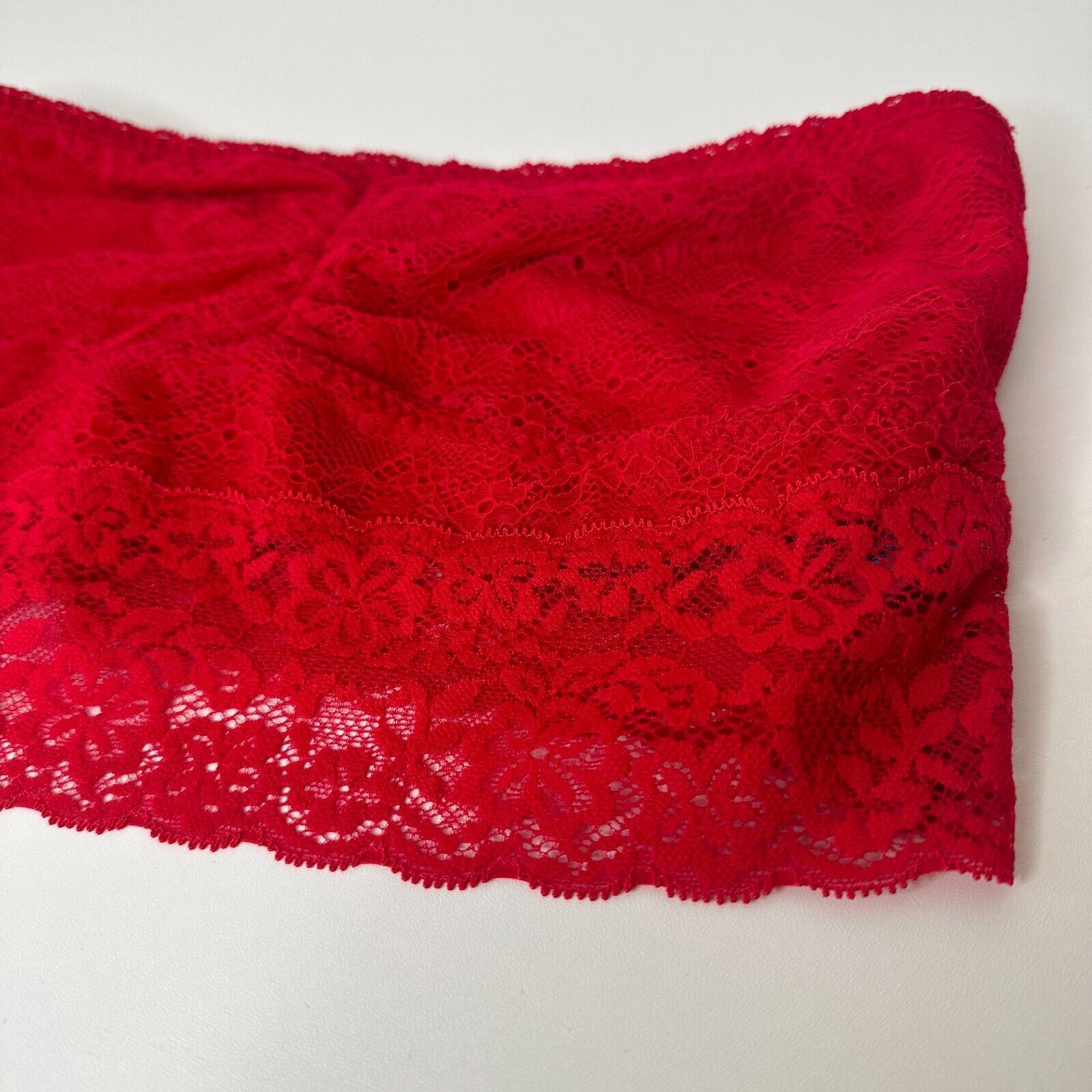 Other Gilly Hicks Bright Red Lace Design Relaxed Bandeau Top Large Size L / US 10 / IT 46 - 3 Thumbnail