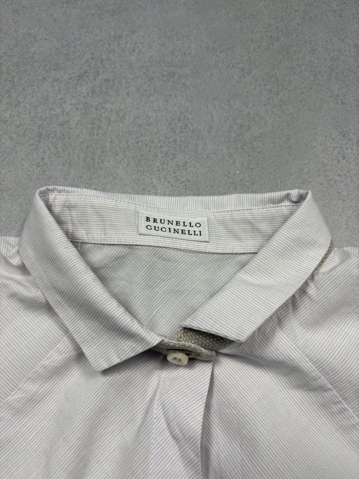 Brunello Cucinelli Brunello Cucinelli Monili Collar Button Short Sleeve Shirt S Size S / US 4 / IT 40 - 15 Thumbnail