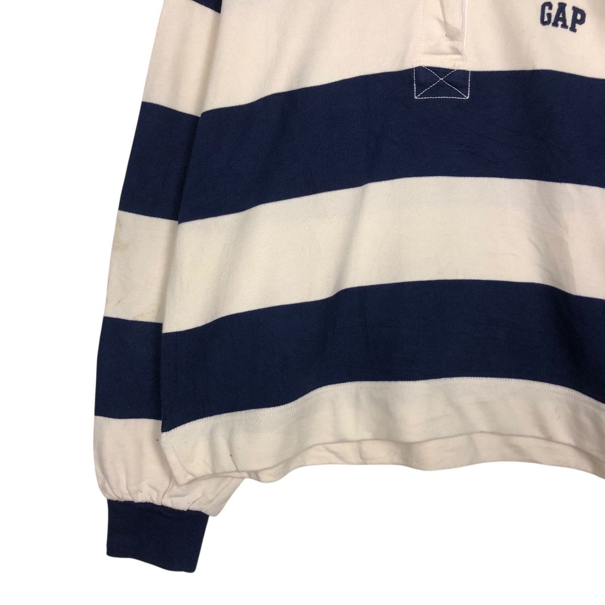 Japanese Brand 📌Vintage Cropped Sweatshirt Collar Striped Design Gap Size US S / EU 44-46 / 1 - 5 Thumbnail