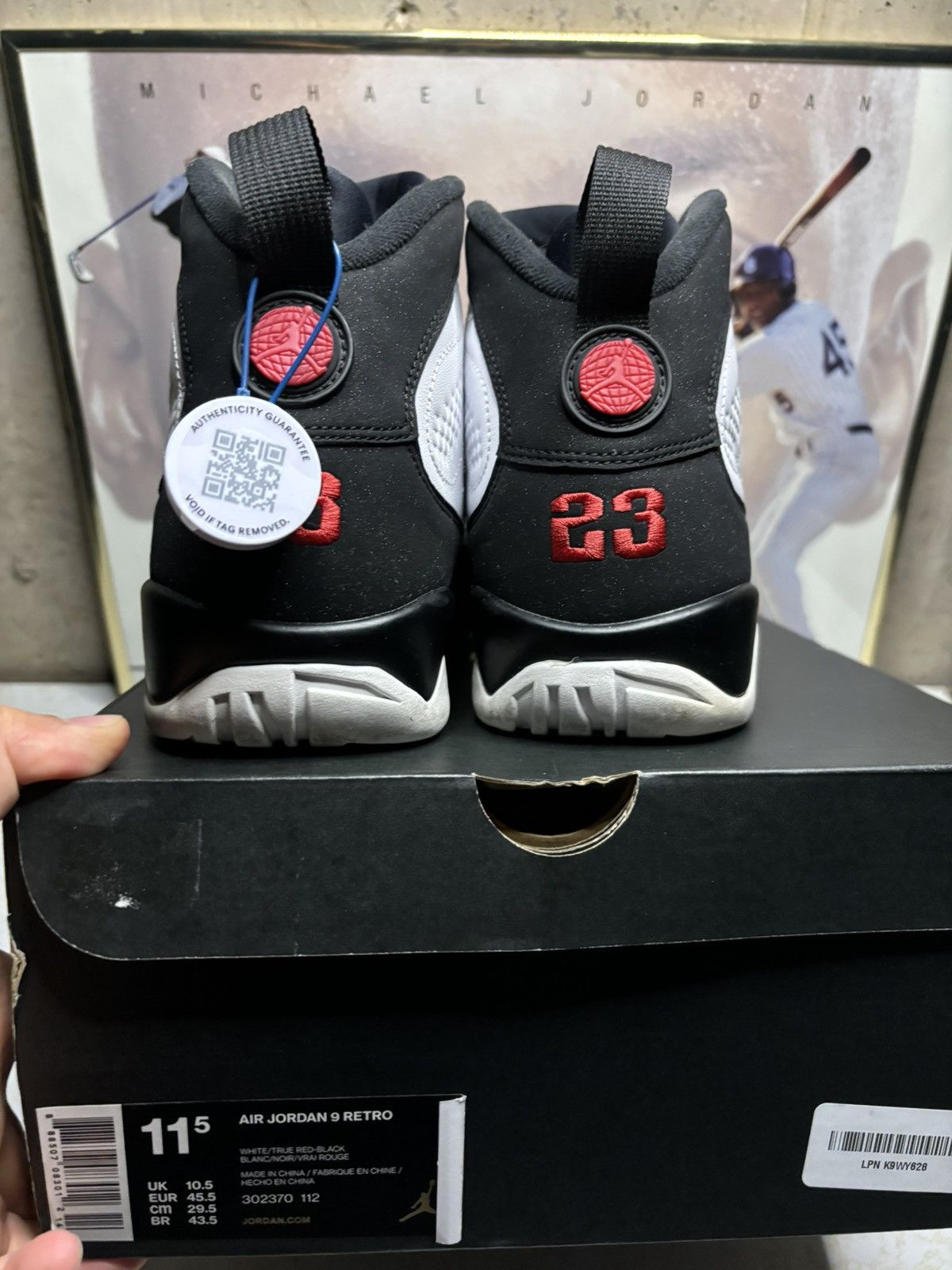 Jordan Brand Air Jordan 9 Retro OG 2016 Space Jam 2016 Size US 11.5 / EU 44-45 - 7 Thumbnail