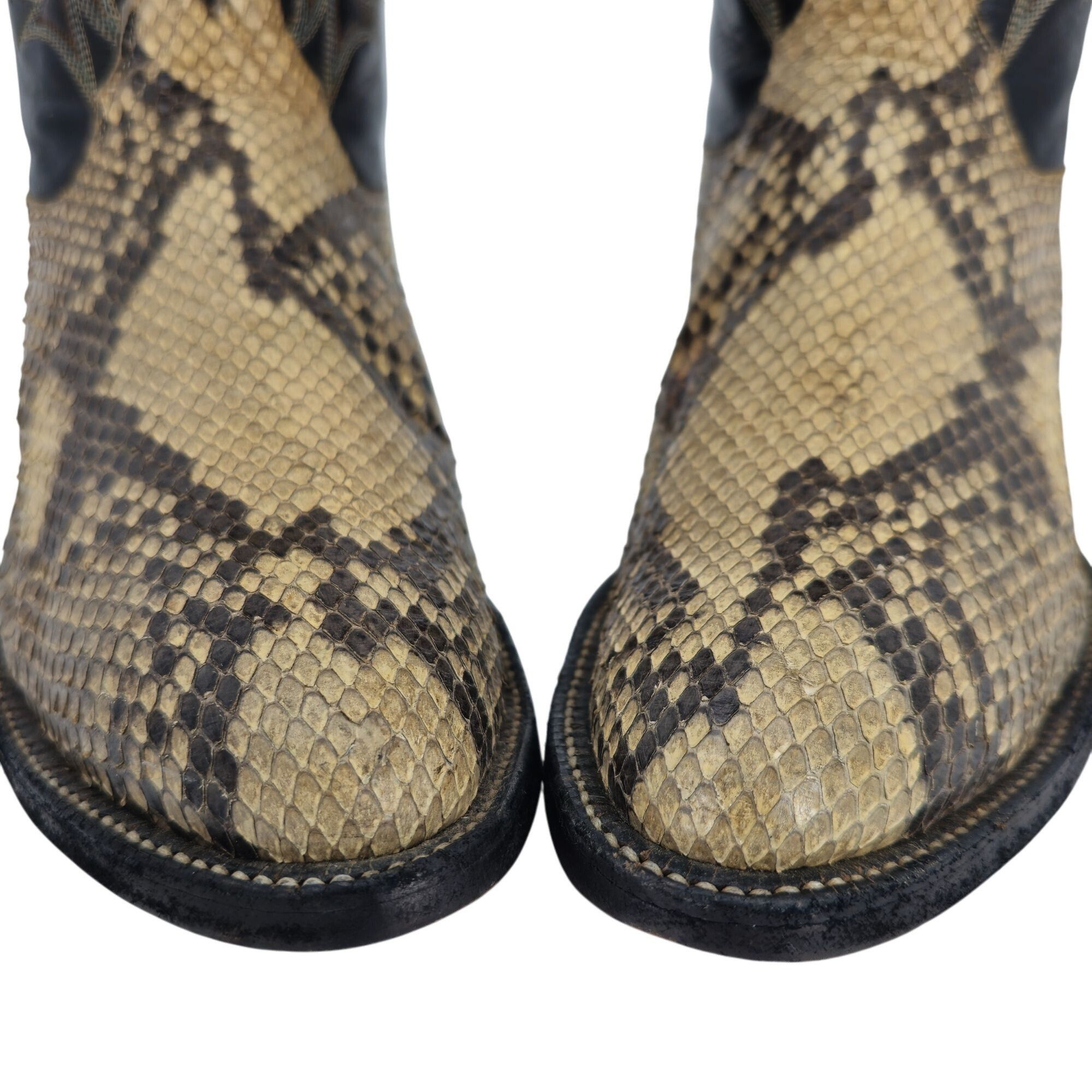 Tony Lama Vintage Exotic Tony Lama Python Snakeskin Men 9 Brown Cowboy Size US 9 / EU 42 - 12 Thumbnail
