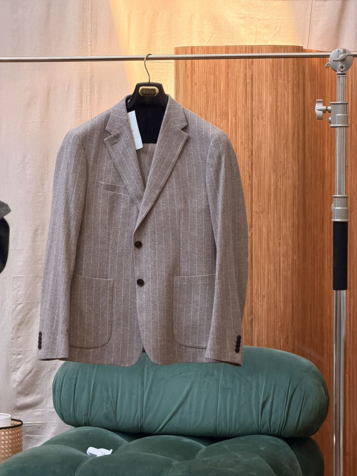 Other Octobre Editions Flannel Pinstripe Suit Size 42R - 1 Thumbnail