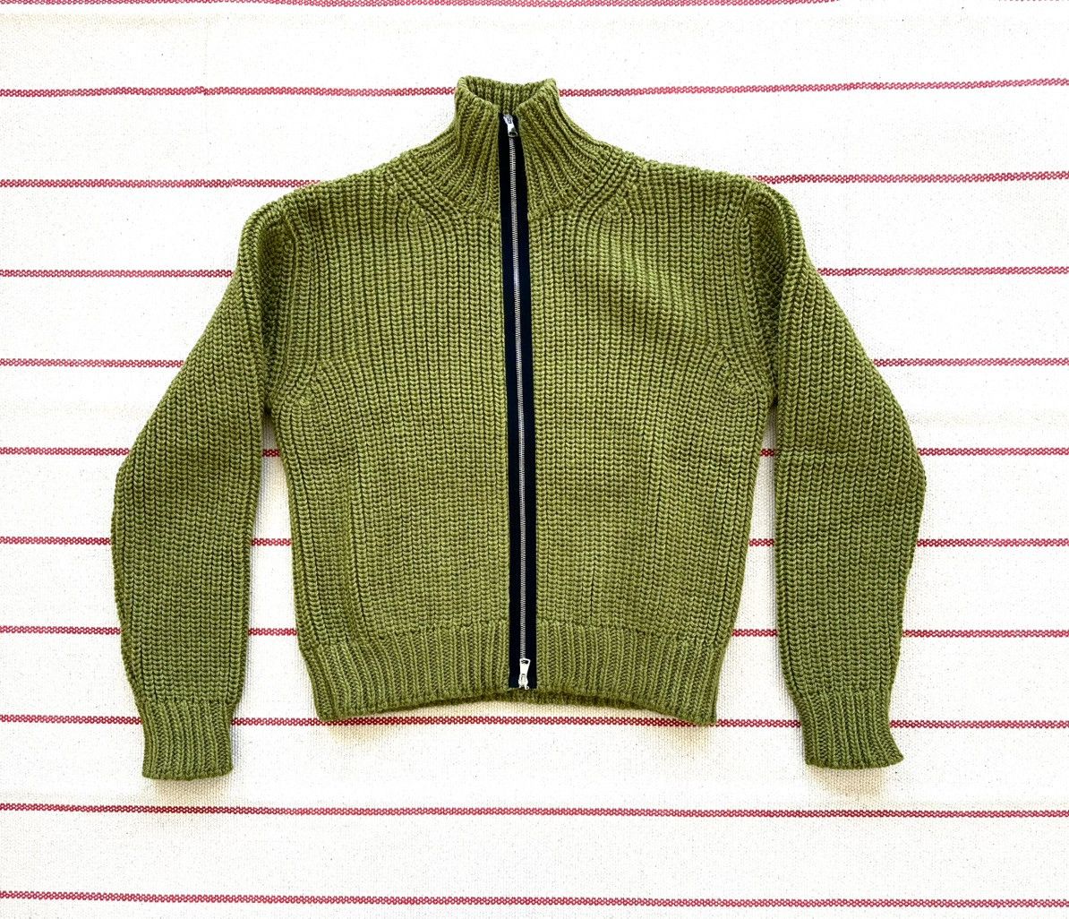 Namacheko NWT SS25 Evan Zip Cardigan in Olive Virgin Wool Size US L / EU 52-54 / 3 - 5 Thumbnail