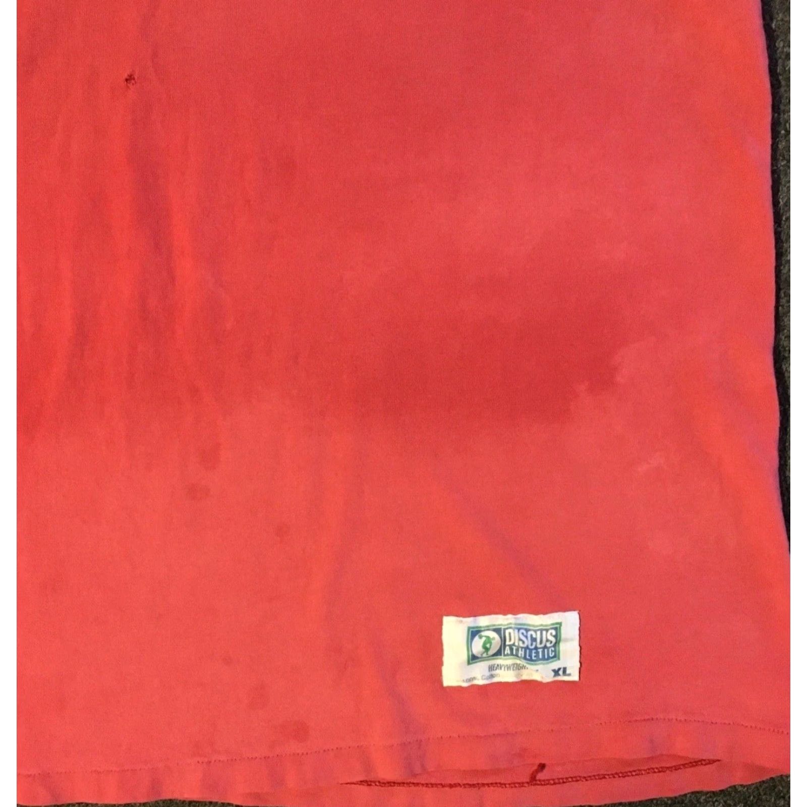 Vintage VINTAGE 90s Thunderbird School Football Thrashed Faded Distressed Shirt XL Red Single Stitch Graphic Tee Men Size US XL / EU 56 / 4 - 7 Thumbnail