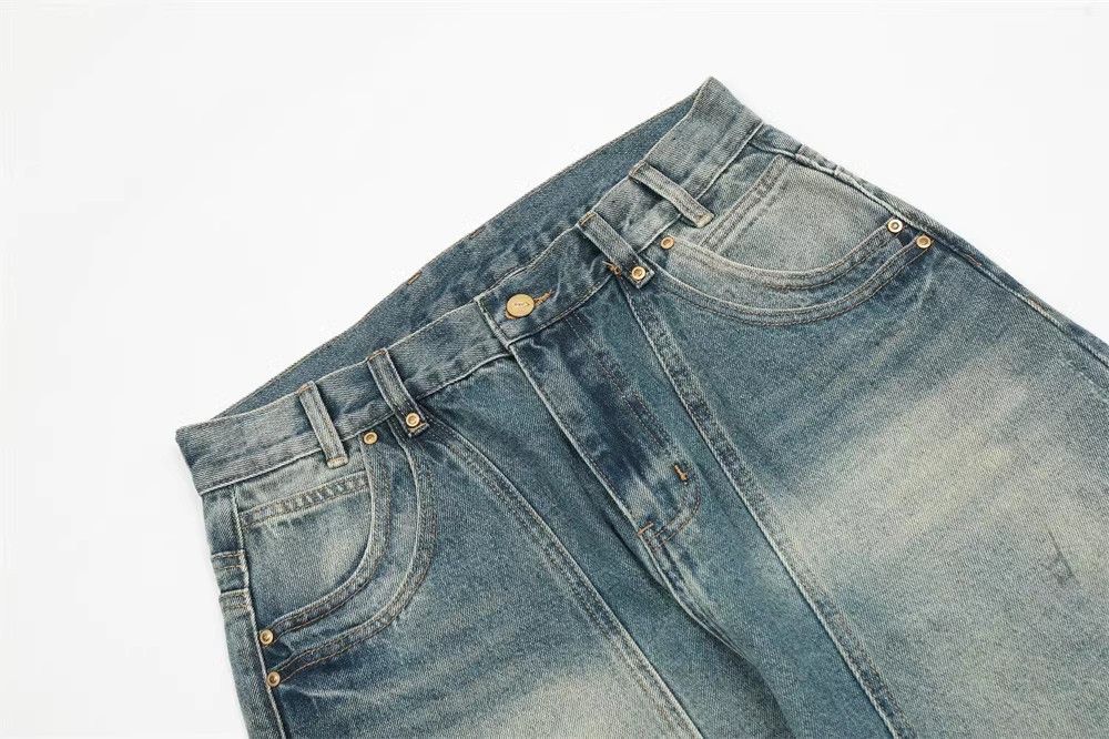 Japanese Brand × Jean Trendy fashionable men's casual loose gradient washed jeans Size US 32 / EU 48 - 3 Thumbnail