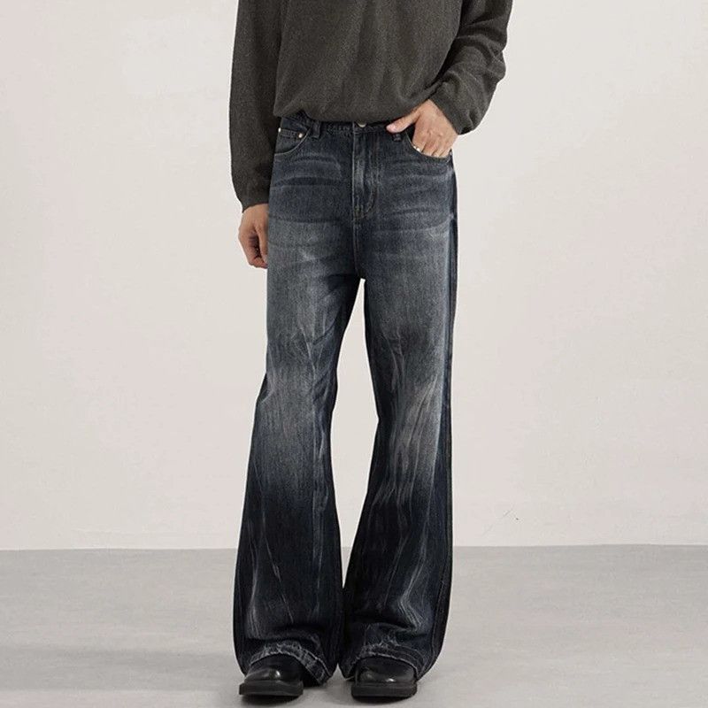 Jean Y2K Retro Tie-Dye Street Flared Denim Size US 33 - 4 Thumbnail