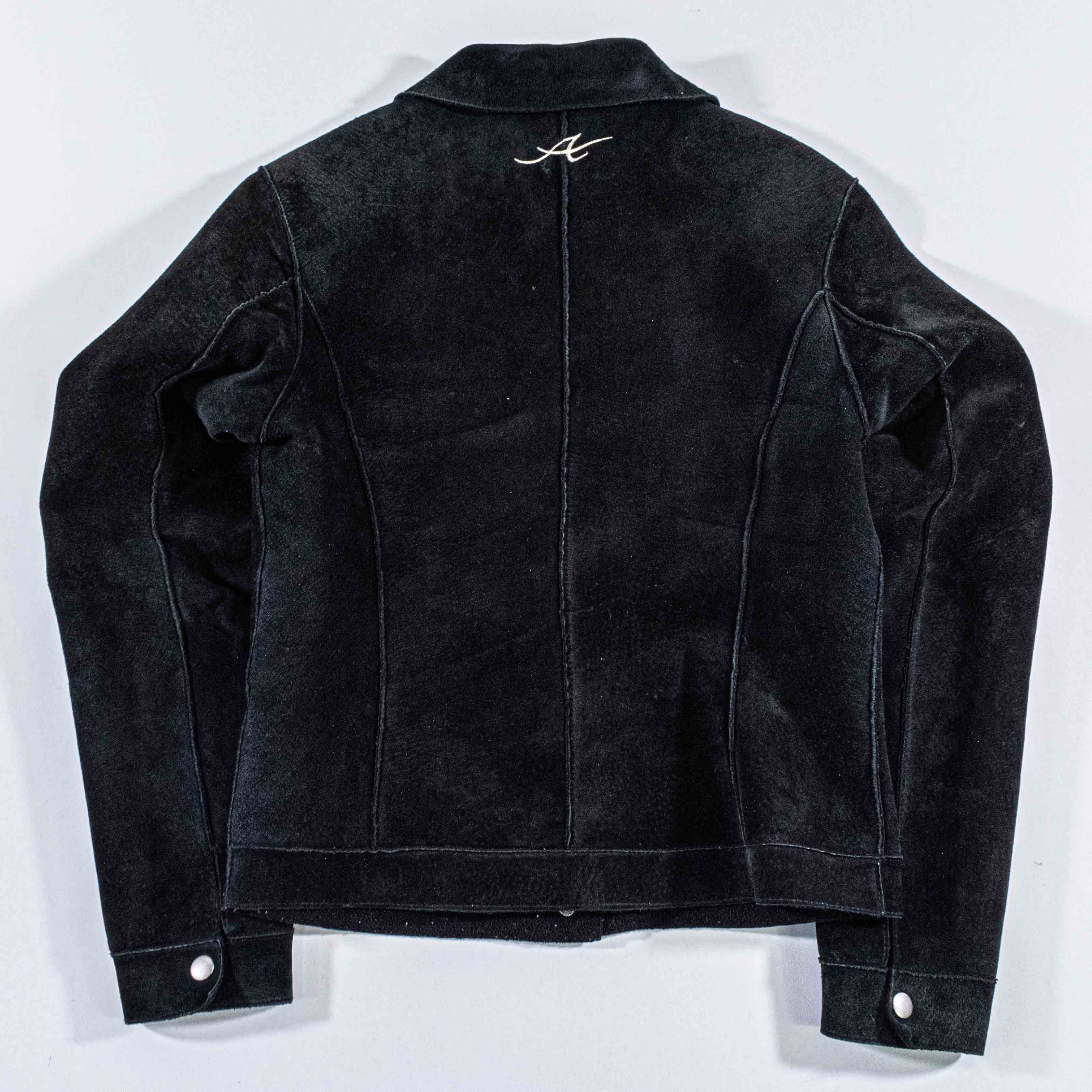 Avirex Avirex Suede Jacket Womens 90s Y2K Embroidered Logo Snap Size M / US 6-8 / IT 42-44 - 2 Thumbnail