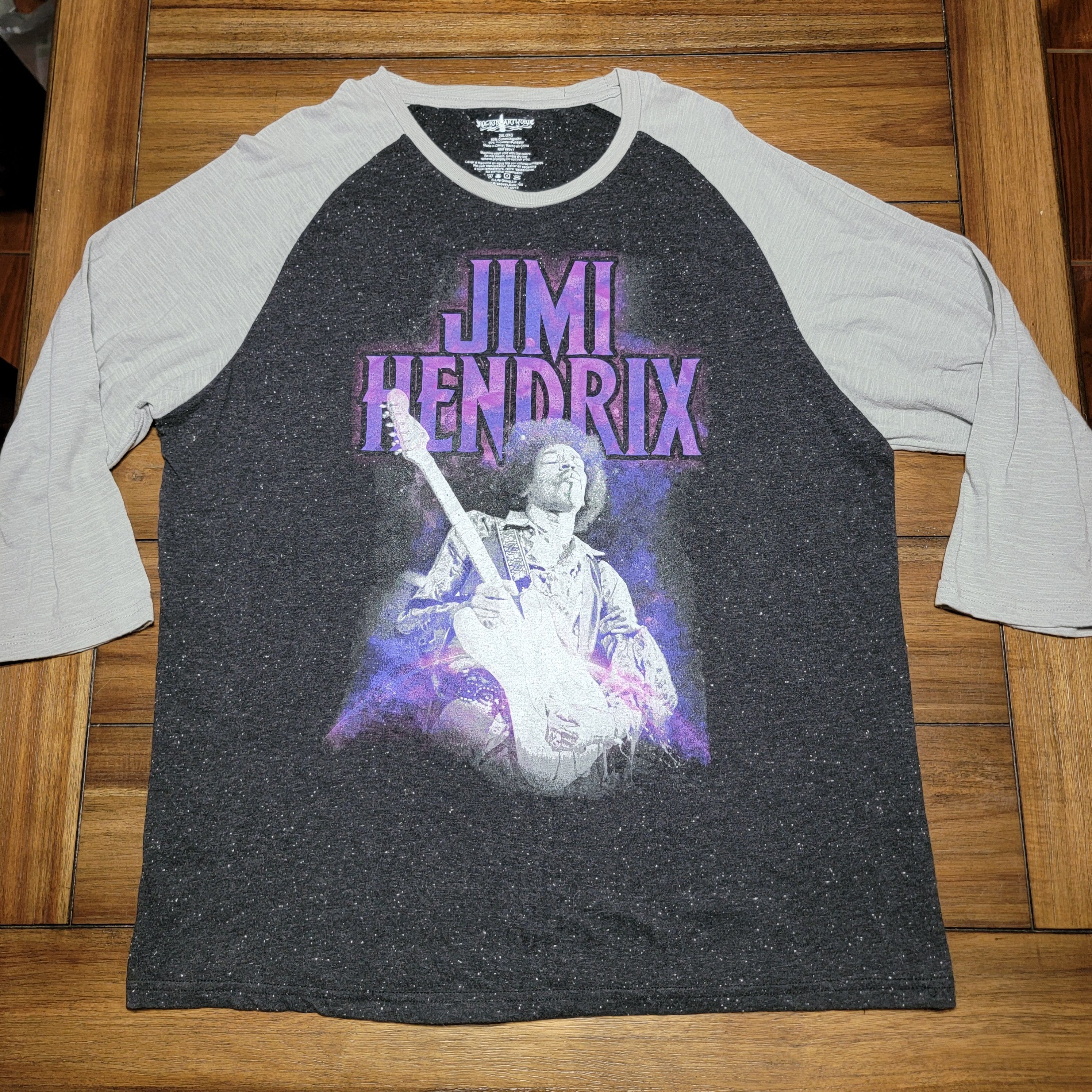 Other Rockin Artwork LS Baseball Style Speckled Tee Hendrix -2XL* Size XXL / US 16-18 / IT 52-54 - 1 Thumbnail