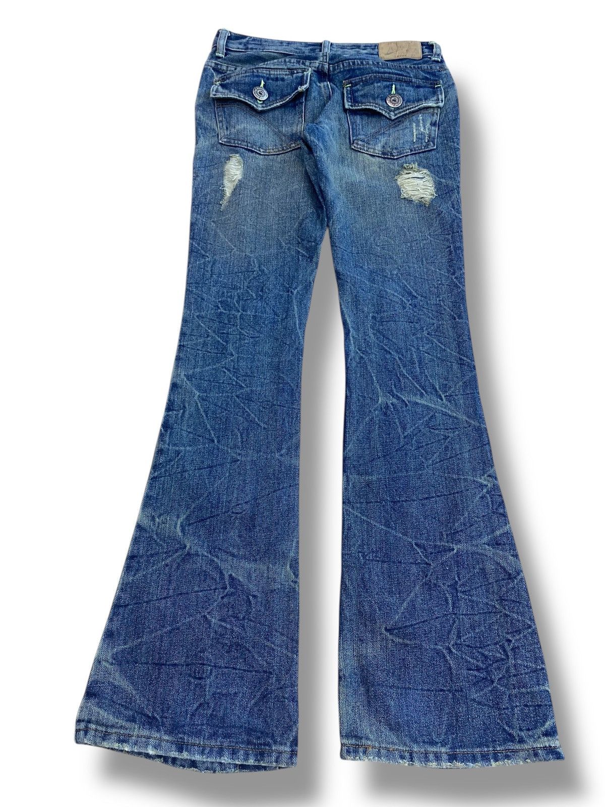 Japanese Brand Japanese Brand Ripped Style Flare Jeans Size US 28 / EU 44 - 3 Thumbnail