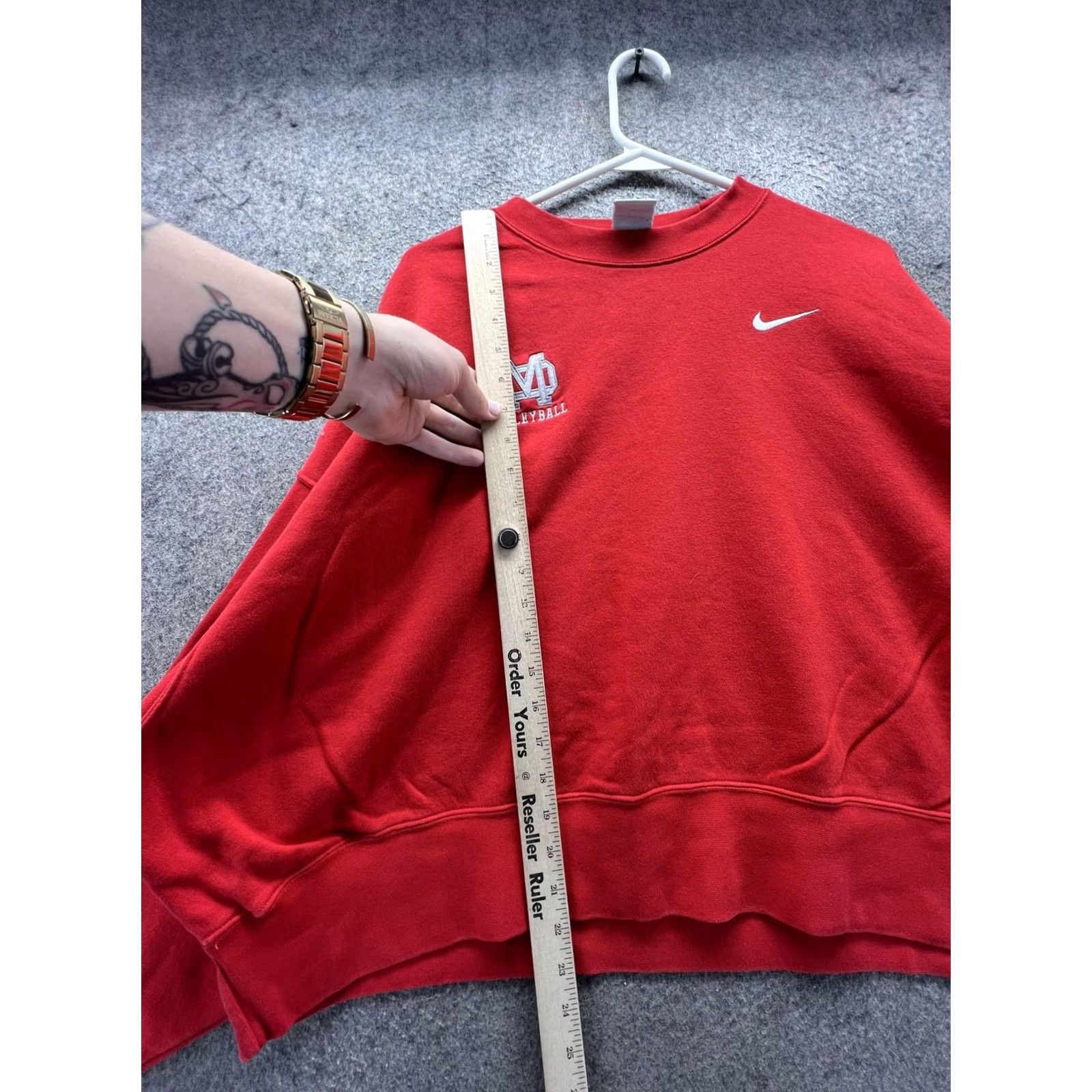 Nike Nike Sweatshirt Womens Large Red Crewneck Volleyball Fleece Pullover MD Logo Sweatshirt Womens Large Red Crewneck Volleyball Fleece Pullover Size L / US 10 / IT 46 - 2 Thumbnail