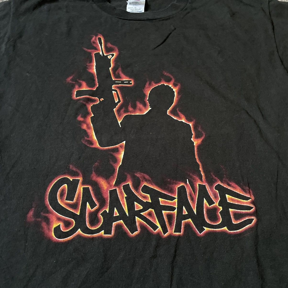 Vintage Vintage Y2K Scarface Graphic Tee Sun Faded Streetwear Slim M Size US M / EU 48-50 / 2 - 6 Thumbnail