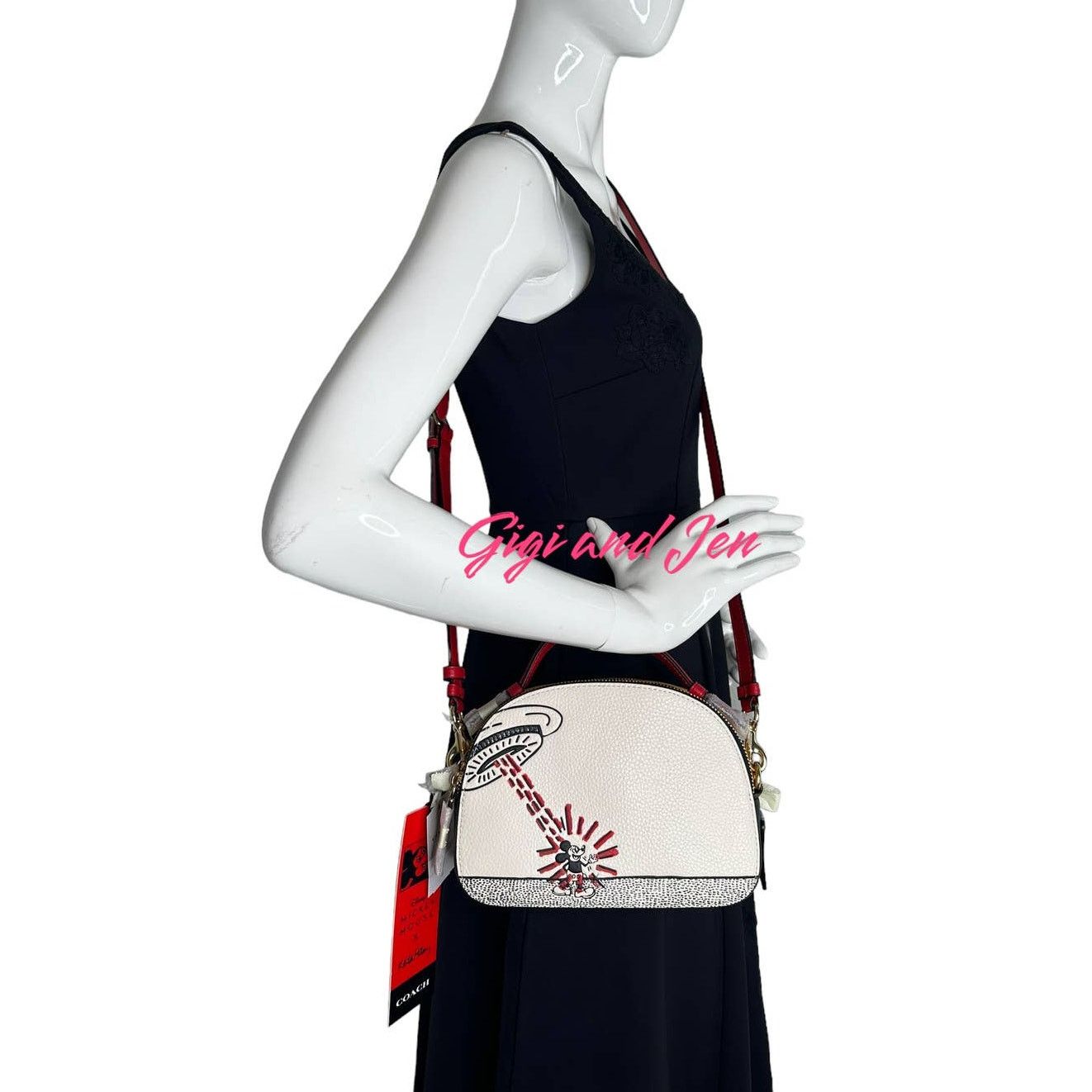 Coach Coach Disney Mickey Mouse Keith Haring Serena Satchel Bag Size ONE SIZE - 6 Thumbnail
