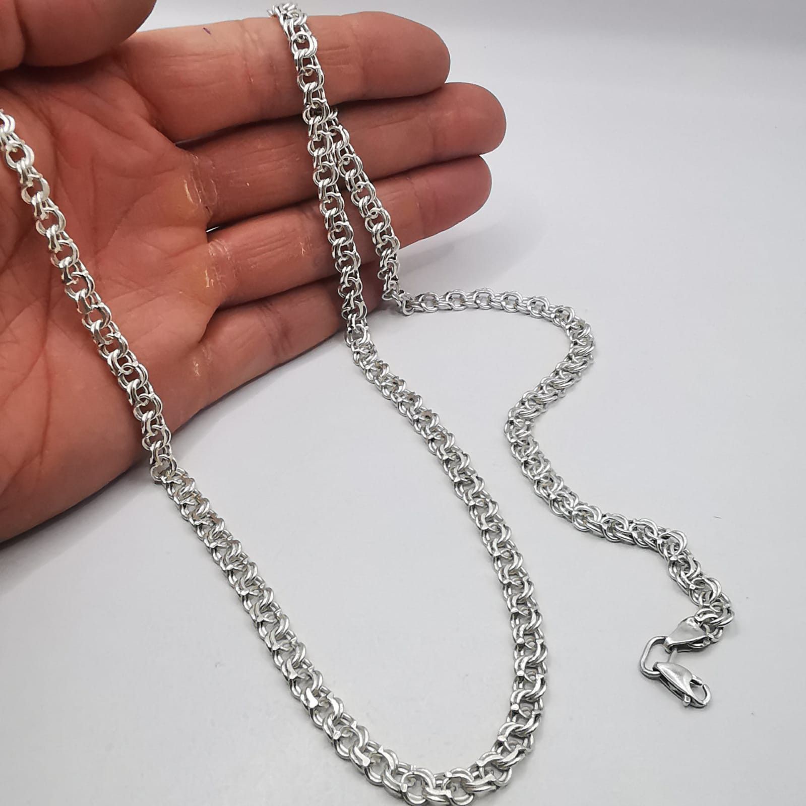 Sterling Silver Vintage Chain, 925 Sterling Silver, Signed 38.36g Size ONE SIZE - 8 Thumbnail