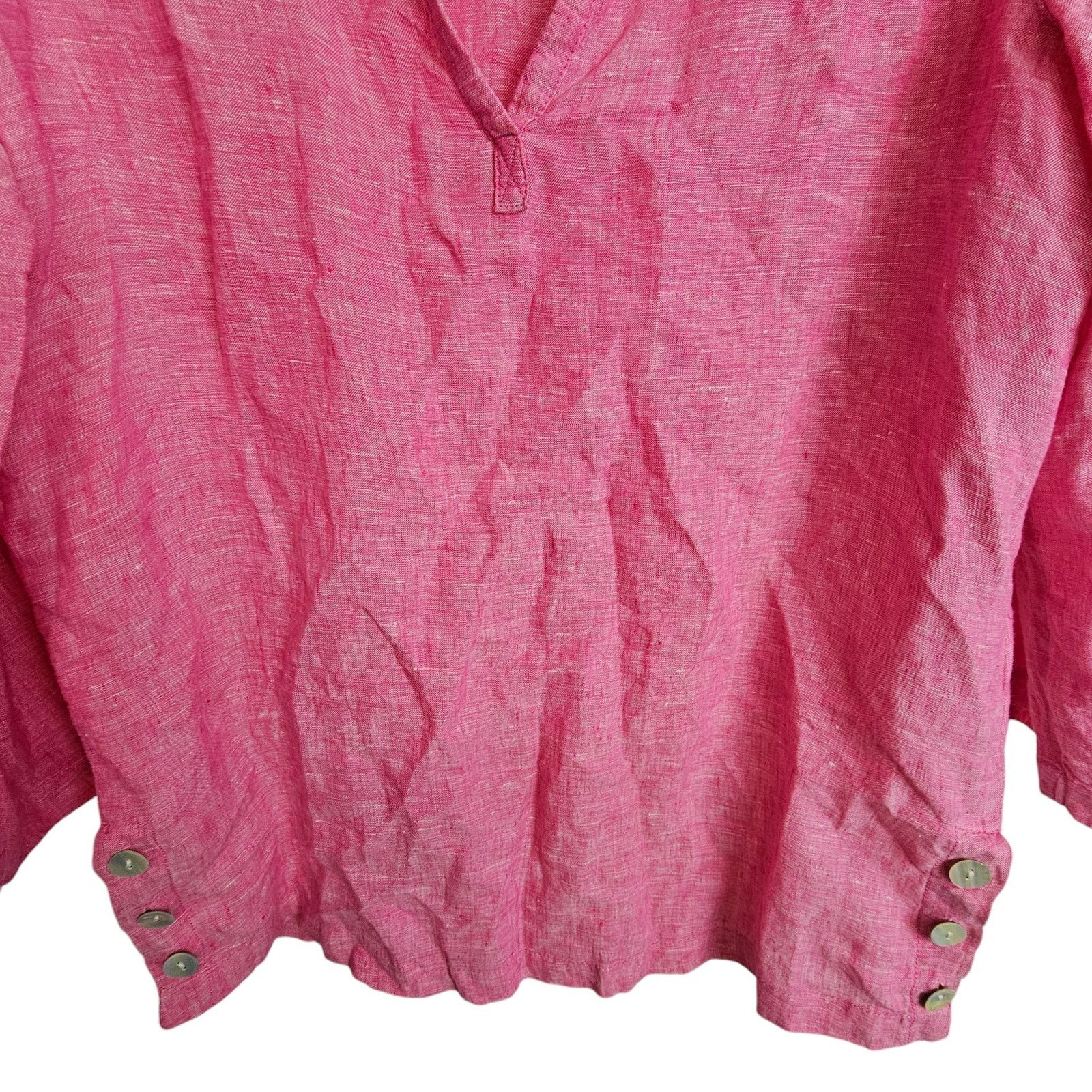 Elie Tahari Tahari Womens Linen Tunic Sz M Lagenlook Resortwear Coastal Size M / US 6-8 / IT 42-44 - 3 Thumbnail