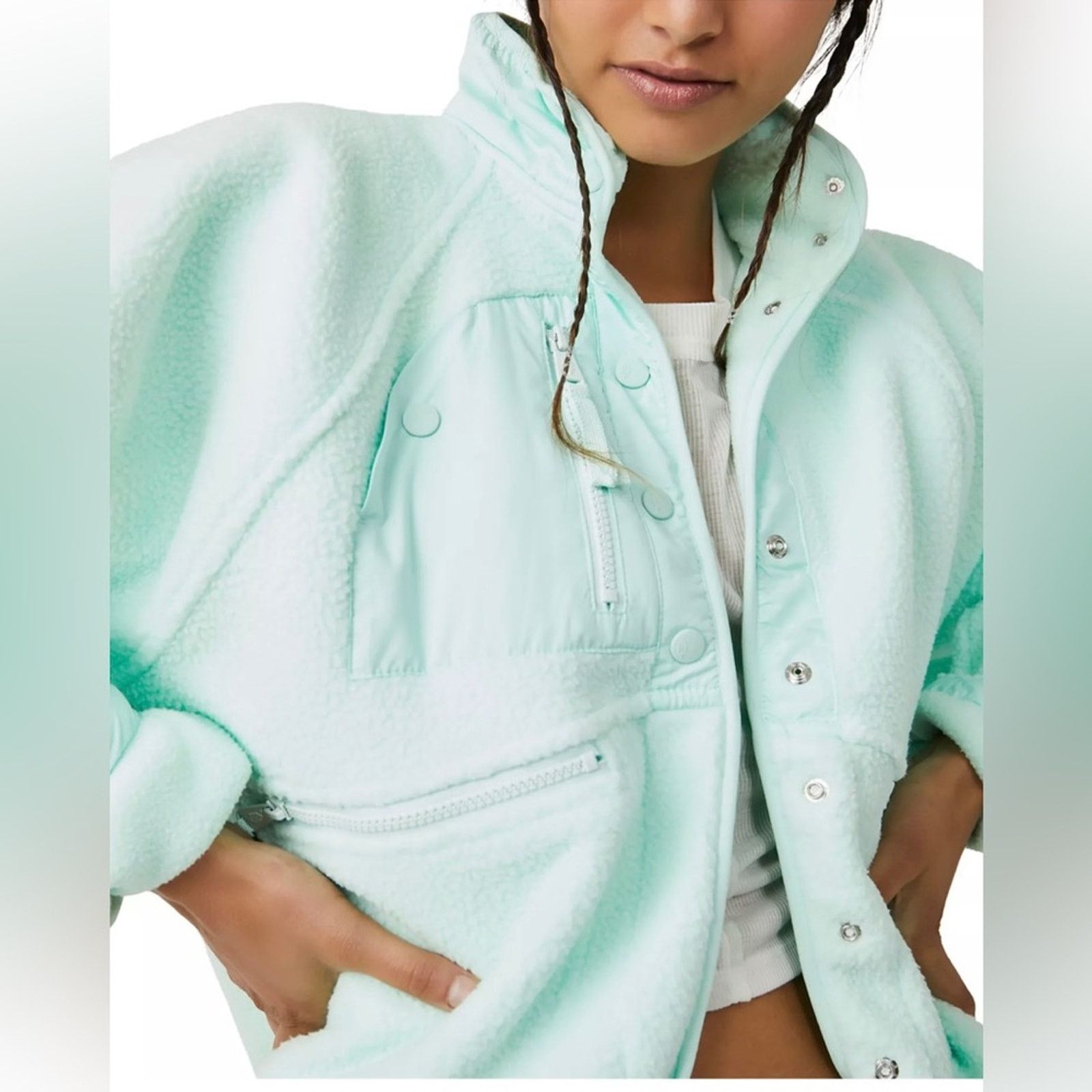 Free People FREE PEOPLE Movement Women's Hit the Slopes Jacket LightIce Size XL / US 12-14 / IT 48-50 - 4 Thumbnail