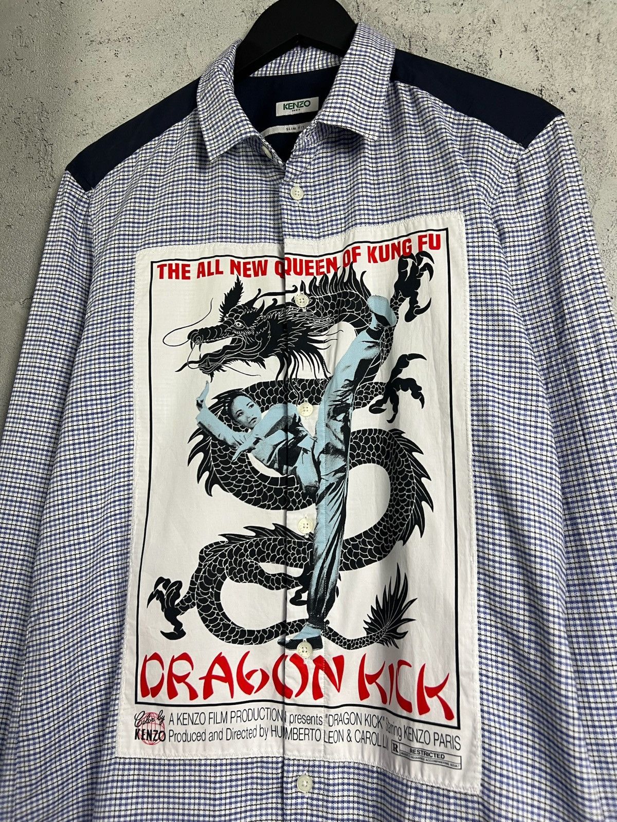 Kenzo AW18 KENZO DRAGON KICK QUEEN OF KUNGFU DRESS SHIRT 41/16 Size US M / EU 48-50 / 2 - 6 Thumbnail