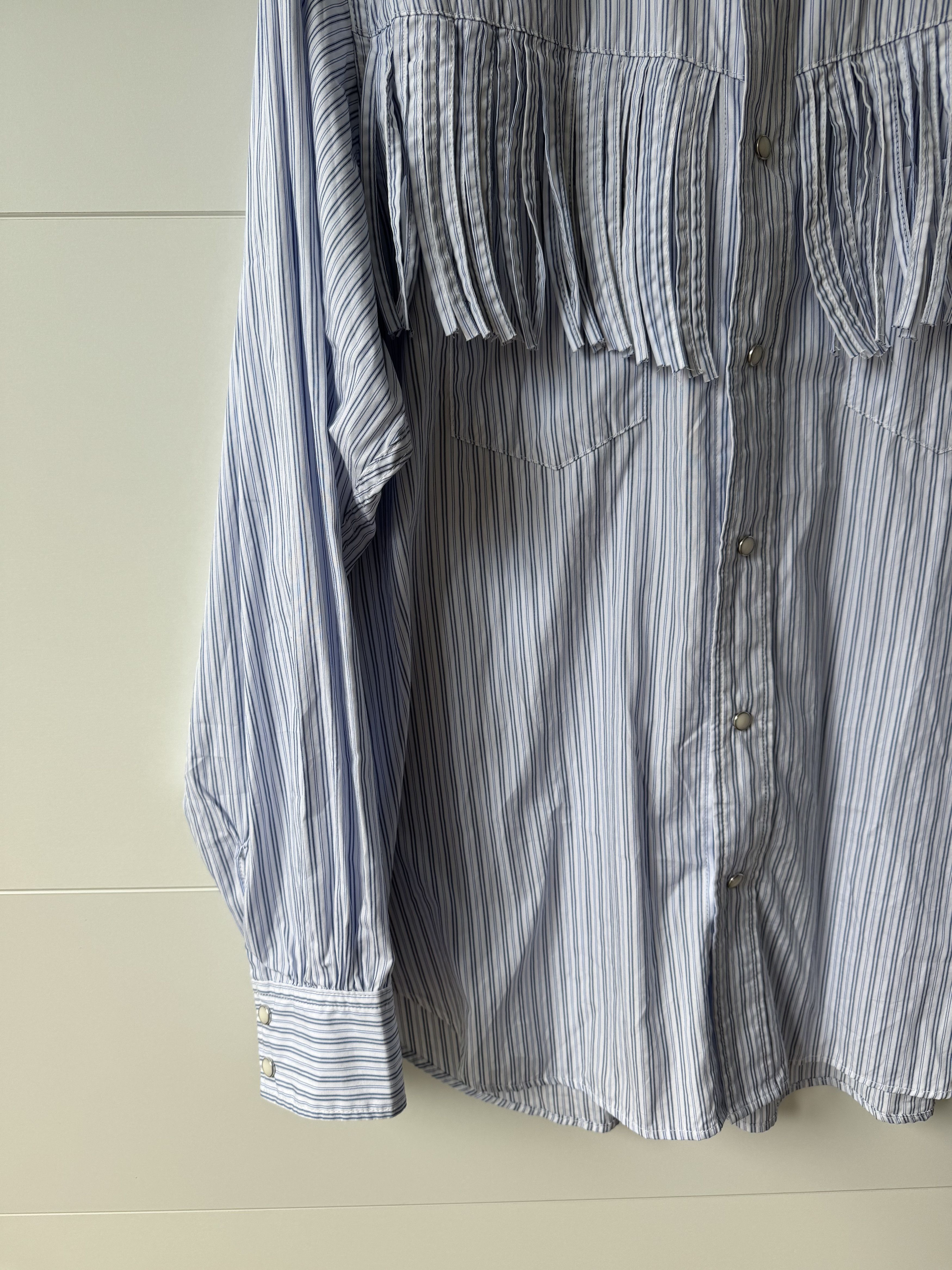 Kapital [3] Cotton Fringe Husky Western Shirt in Stripe Size US L / EU 52-54 / 3 - 4 Thumbnail