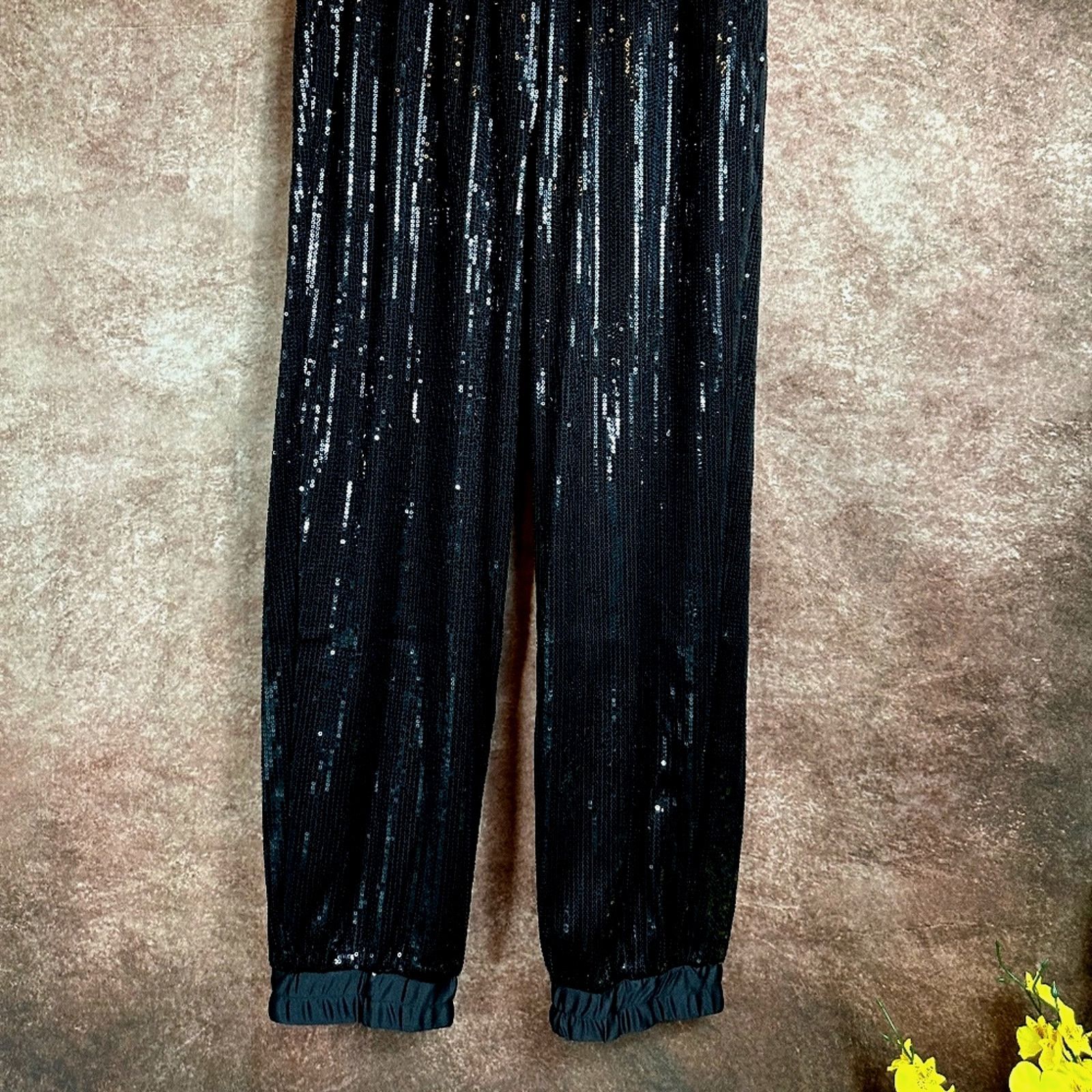 Other Shavonne Dorsey Sequin Jogger Black M Size 29" - 4 Thumbnail