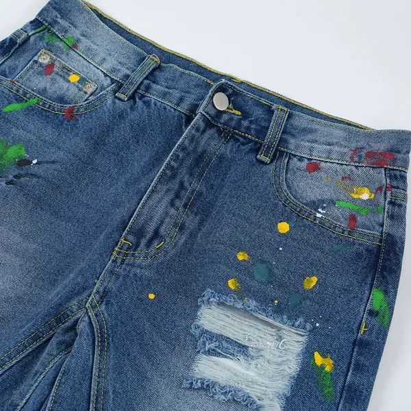 VIBE paint fade flare damaged jeans Size US 30 / EU 46 - 3 Thumbnail