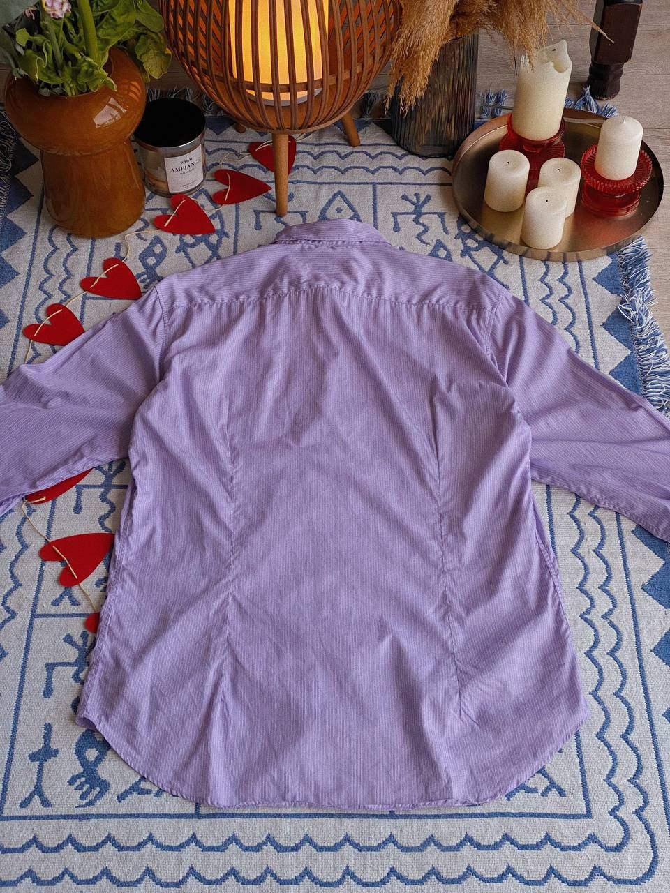 Etro Etro Shirt Purple Strip Size 40S - 2 Thumbnail