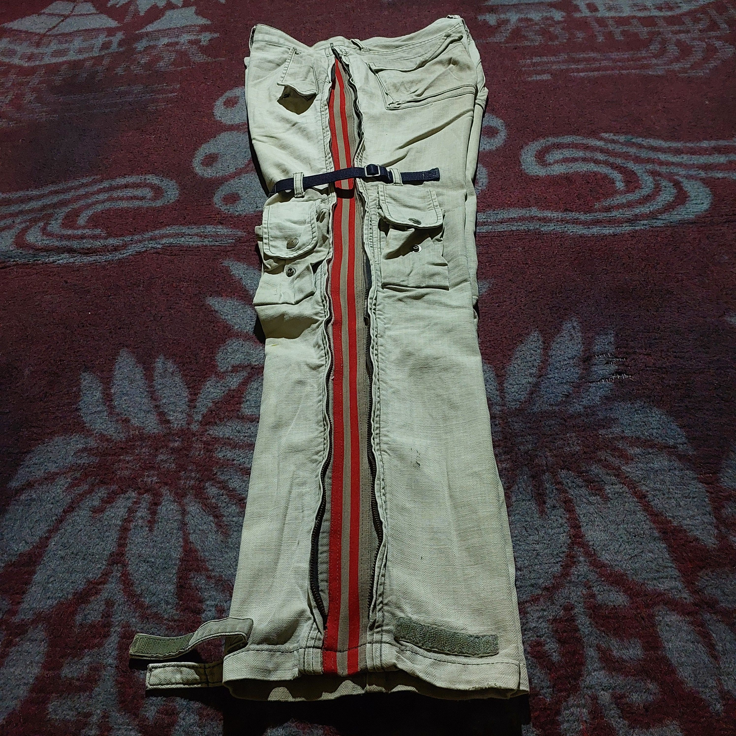 PPFM PPFM bondage zipper side distressed 3d pocket cargo pants Size US 33 - 11 Thumbnail