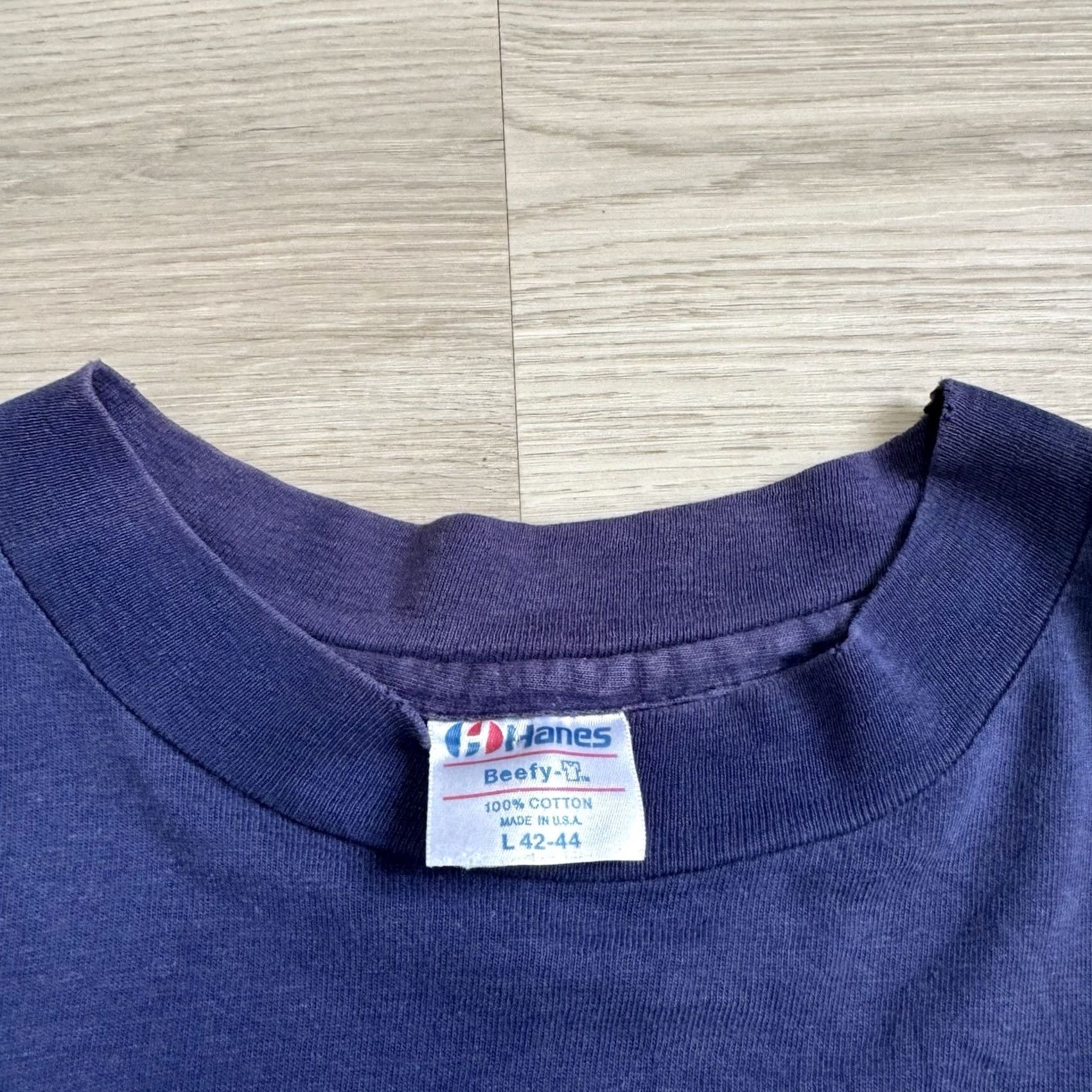 Hanes VINTAGE Hanes Beefy-T T-Shirt Park City Utah Alta Snowbird Shirt USA Size L Blue 80s Mens Size US L / EU 52-54 / 3 - 7 Thumbnail