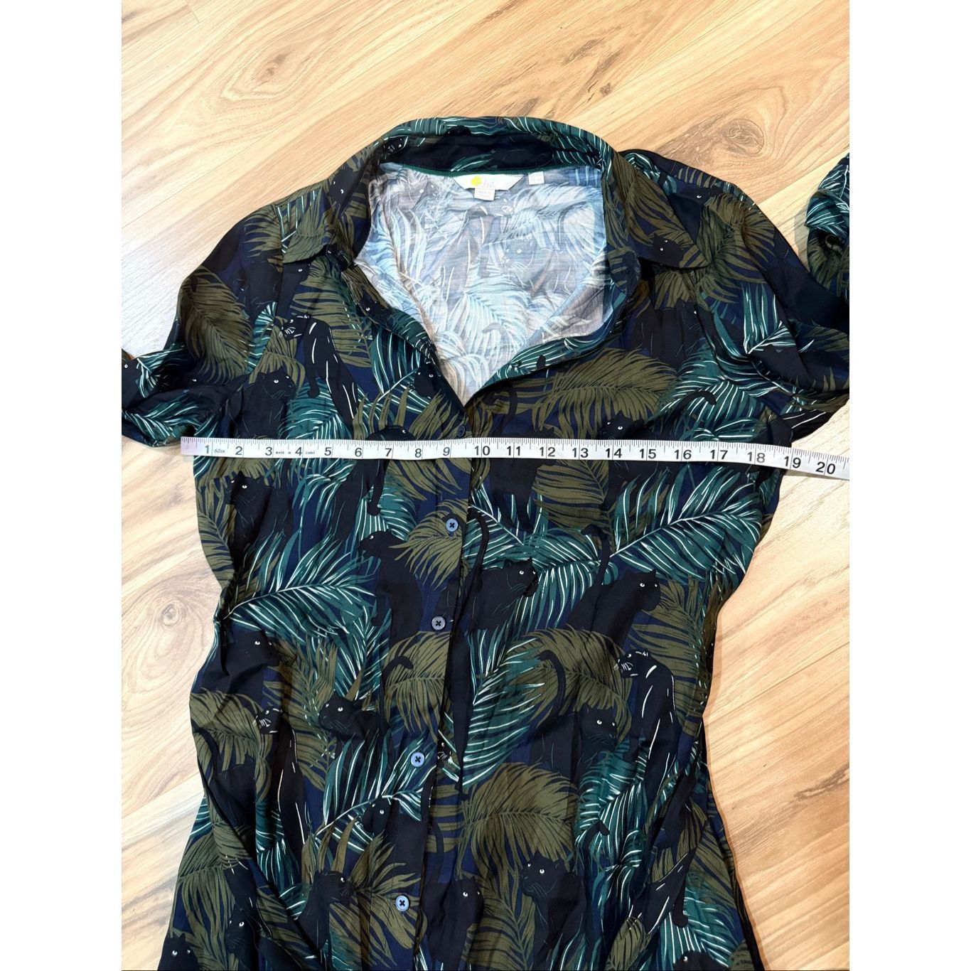 Boden Boden long-sleeve midi shirt dress panthers tropical print s Size M / US 6-8 / IT 42-44 - 9 Thumbnail