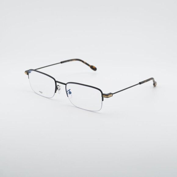 FRED Fred FG50007U 002 Eyeglasses Black 56mm Rectangle Frame Size ONE SIZE - 1 Thumbnail