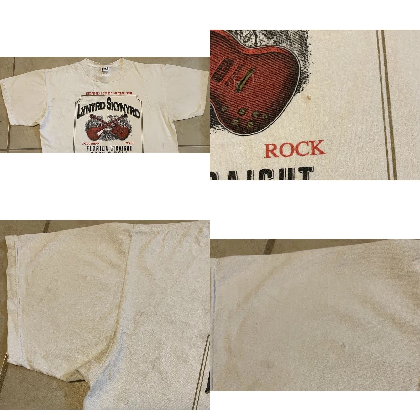 Vintage VINTAGE Lynyrd Skynyrd Faded Distress Jim Beam Shirt M Concert Band 90s Y2K Mens T-Shirt White Graphic Tee Size US M / EU 48-50 / 2 - 8 Thumbnail