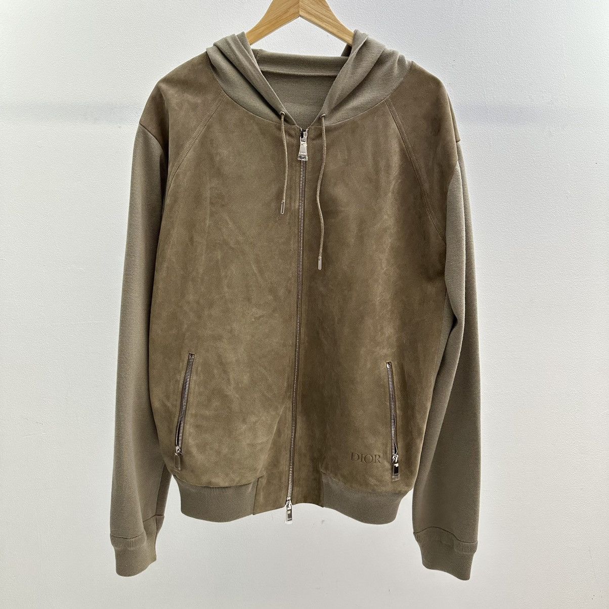 Dior Dior Suede Paneled Hoodie Size US XL / EU 56 / 4 - 1 Thumbnail