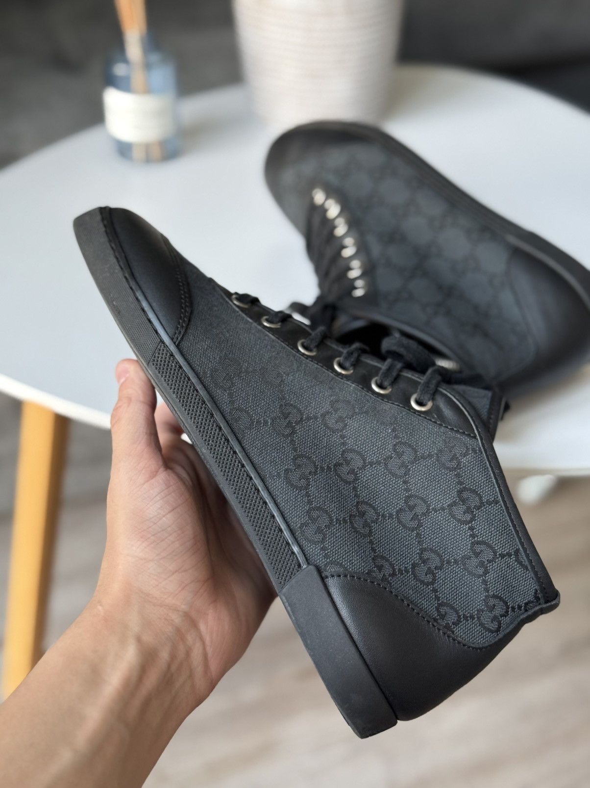 Gucci Gucci GG Monogram Sneaker High-Top Wmns Size US 8.5 / IT 38.5 - 10 Thumbnail