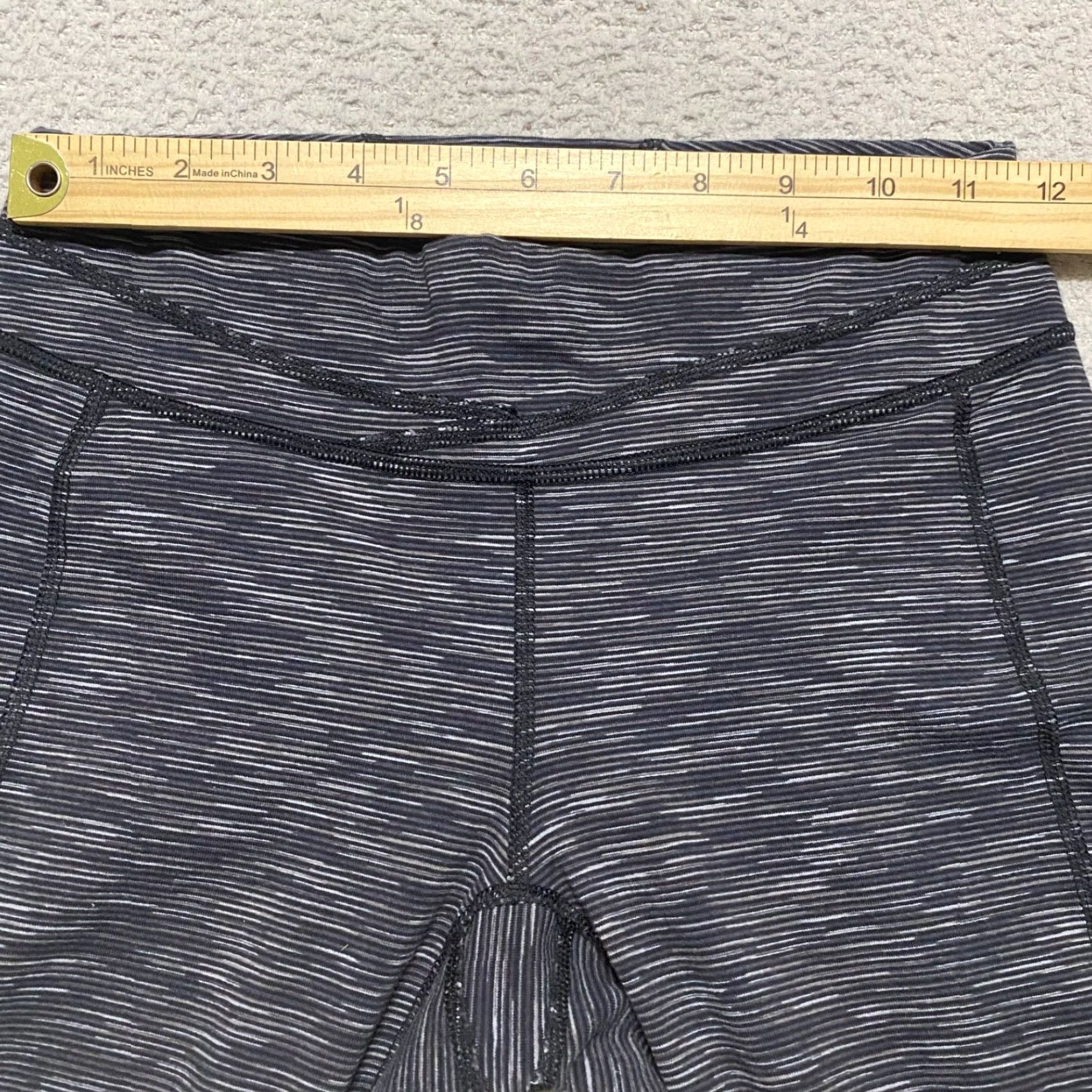Vintage Lucy Leggings Shirt Womens Small Gray Striped Ankle Powermax Hatha Collection Sports Athleisure Size 28" / US 6 / IT 42 - 7 Thumbnail
