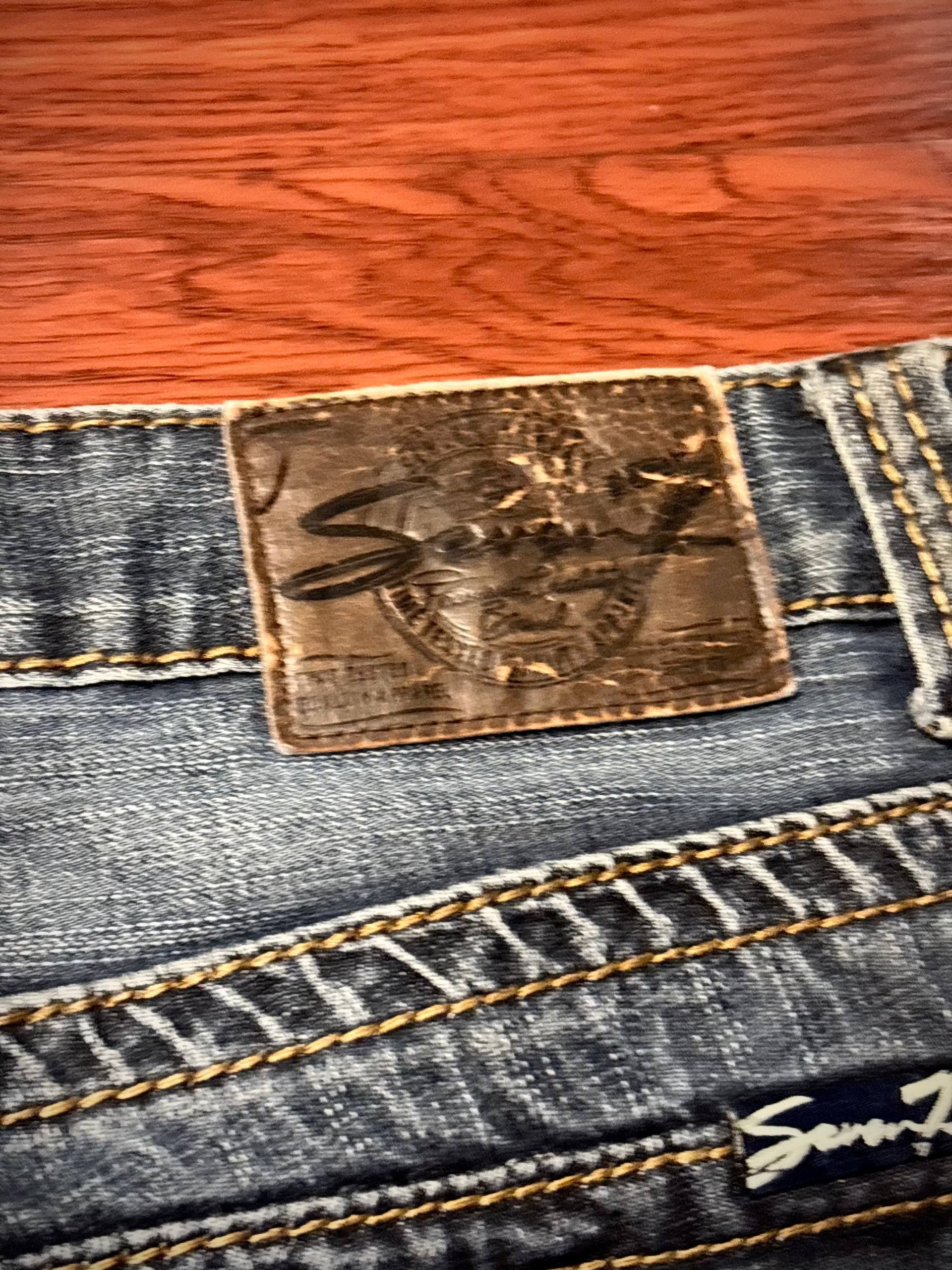 If Six Was Nine Vintage Y2K Seven Jeans Flap Pocket Bootcut Pants Fade Wash Size US 34 / EU 50 - 6 Thumbnail