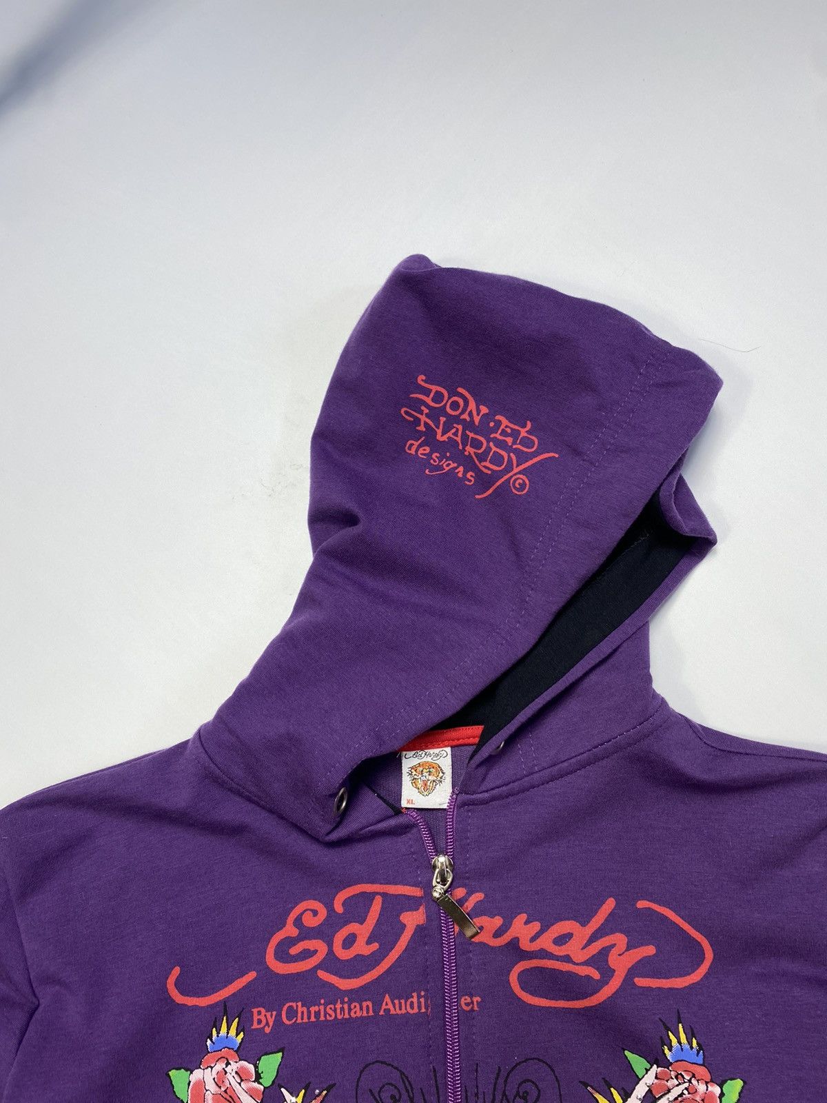 Ed Hardy Vintage Ed hardy Y2K big logo rhinestones zip hoodie Size L / US 10 / IT 46 - 7 Thumbnail