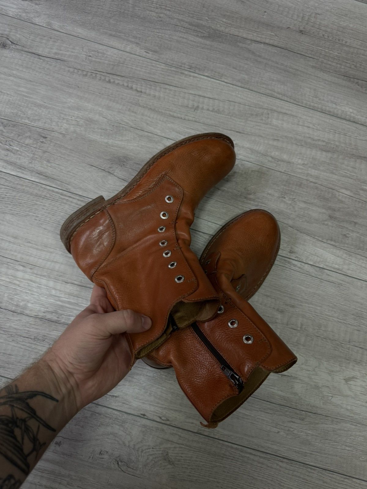 MoMA Moma Tronchetto Ankle Leather Brown Boots Size 40 Size US 8 / EU 41 - 8 Thumbnail