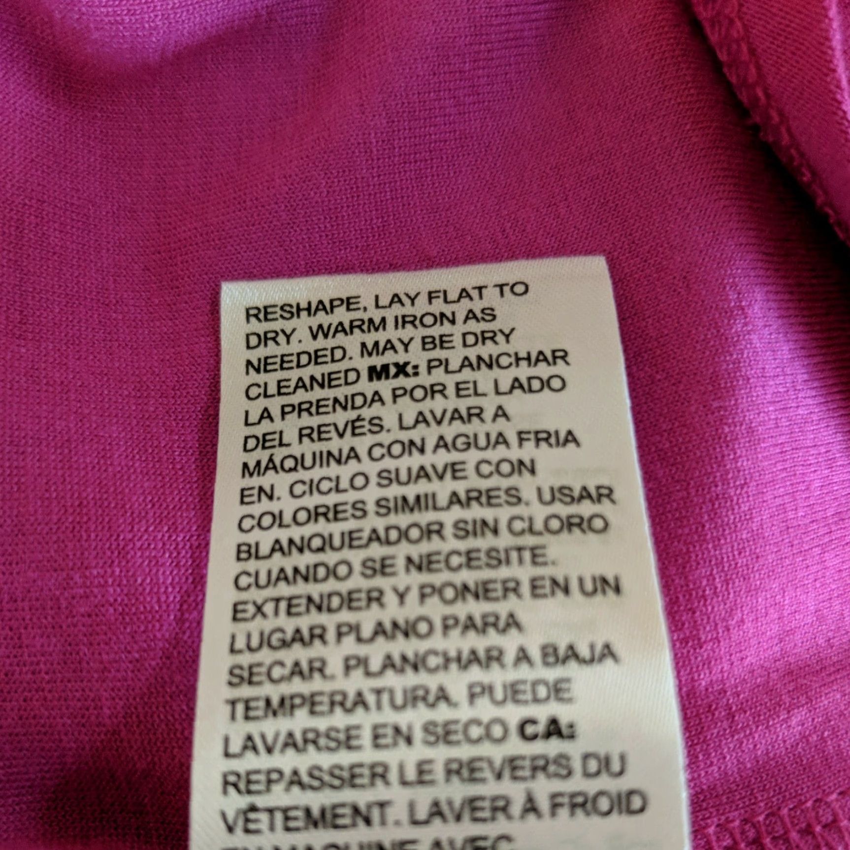 Vintage Chicos Womens Pink 3/4 Sleeve Lined Top Pullover VINTAGE? No Size XS / US 0-2 / IT 36-38 - 7 Thumbnail