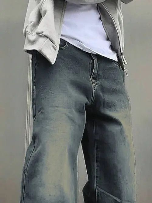 Jean × Vintage Washed Baggy Denim Jeans Stacked Skate Size US 32 / EU 48 - 2 Thumbnail