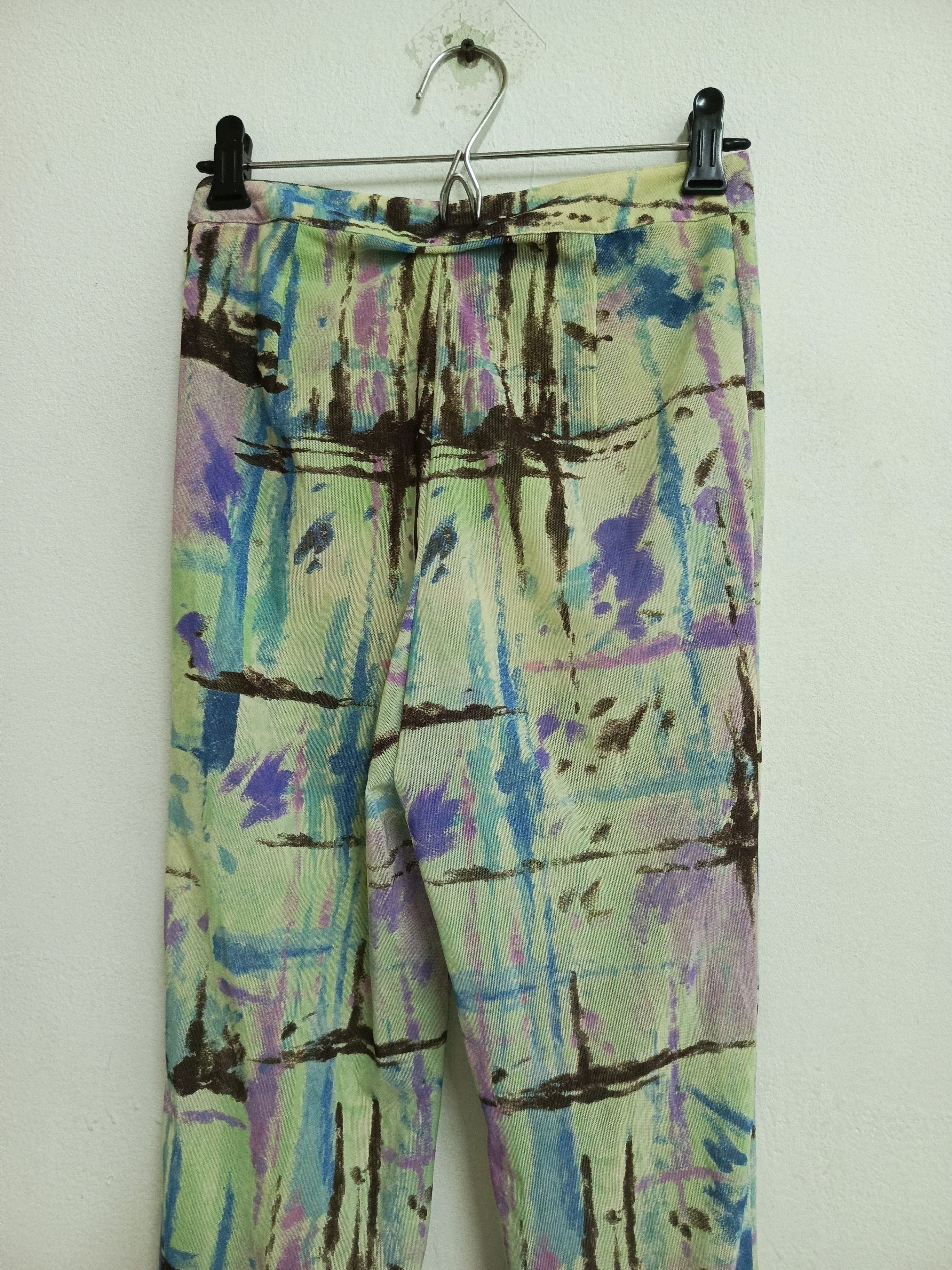 Karl Lagerfeld × Vintage Vintage Karl Lagerfeld Women Abstract Printed Pants Size 26" / US 2 / IT 38 - 6 Thumbnail