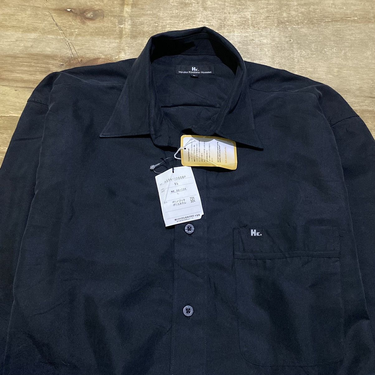 Hiroko Koshino Homme × Japanese Brand Hiroko koshino homme black shirt Size US L / EU 52-54 / 3 - 3 Thumbnail