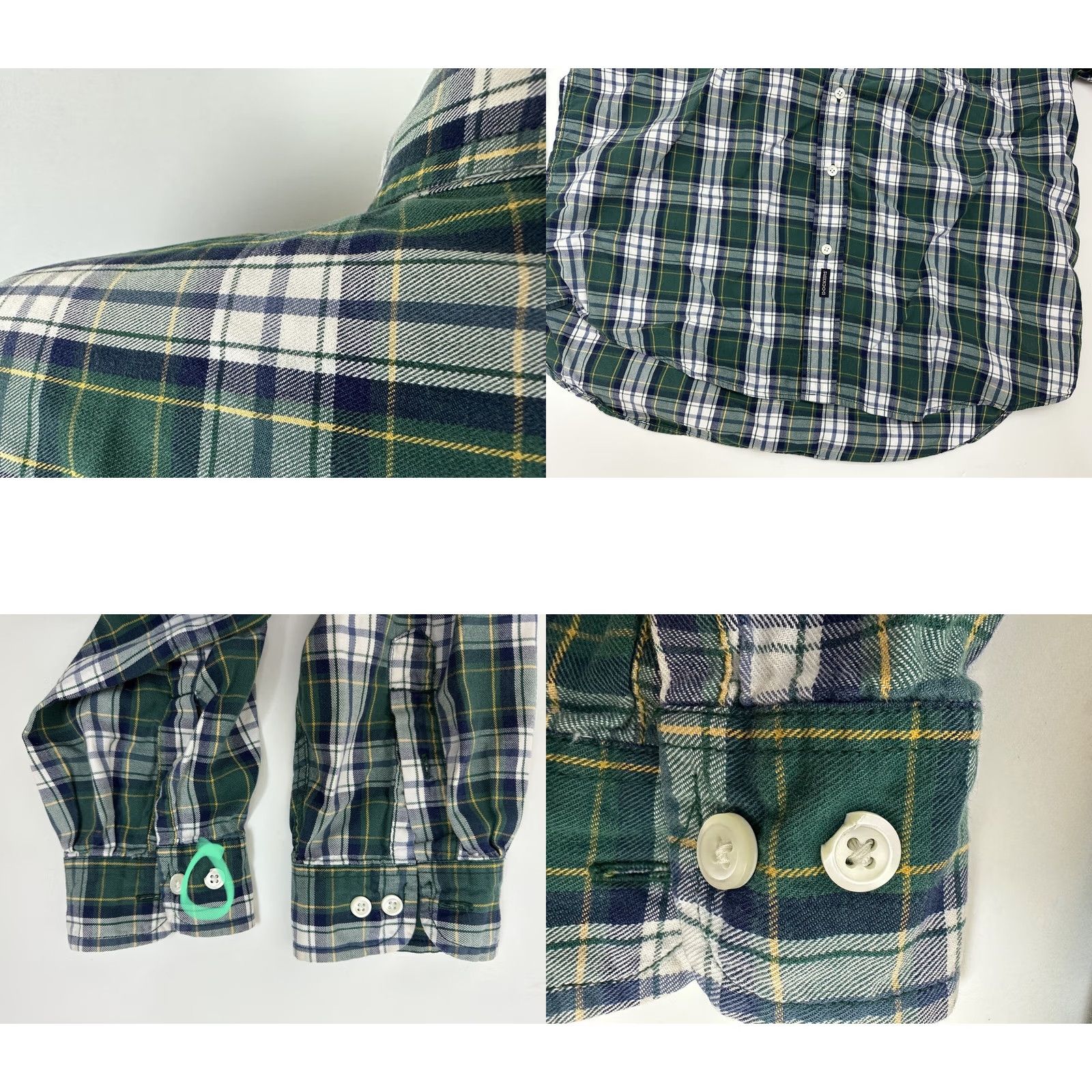 Dockers VINTAGE Dockers Shirt Men XL Green Plaid Button-Up Cotton Twill Casual 90s Size US XL / EU 56 / 4 - 9 Thumbnail