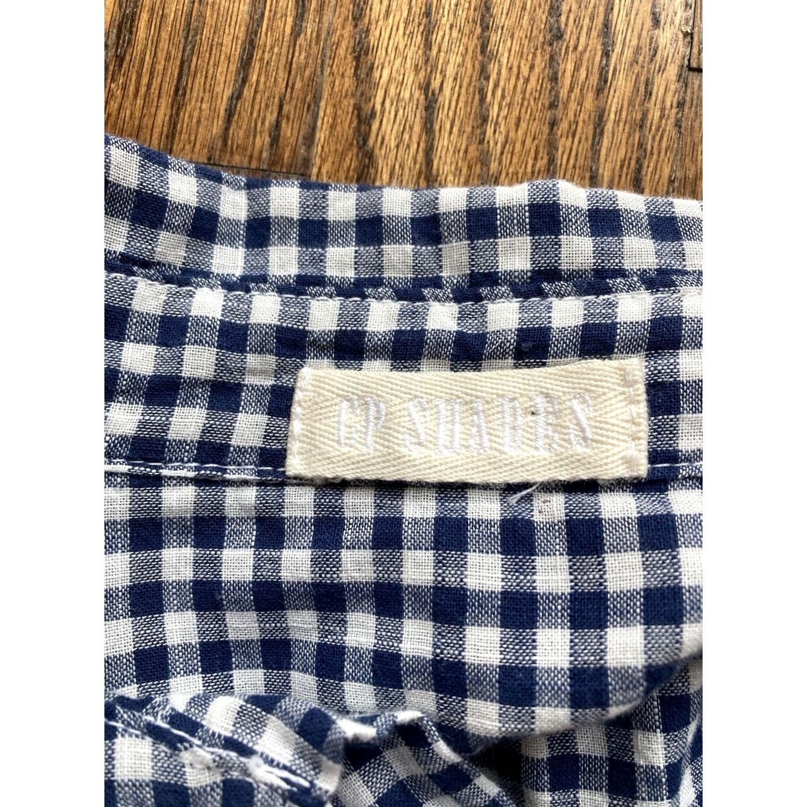 Vintage CP Shades Shirt Mens Medium Cotton Gingham Plaid Long Sleeve Button Up USA Blue Size US M / EU 48-50 / 2 - 7 Thumbnail
