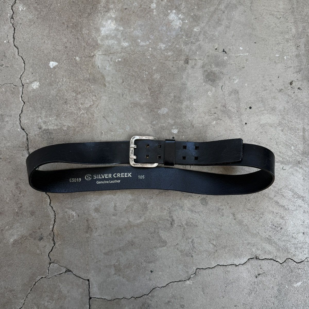 Seditionaries Vintage Silver Geek Leather Belt Size ONE SIZE - 1 Thumbnail