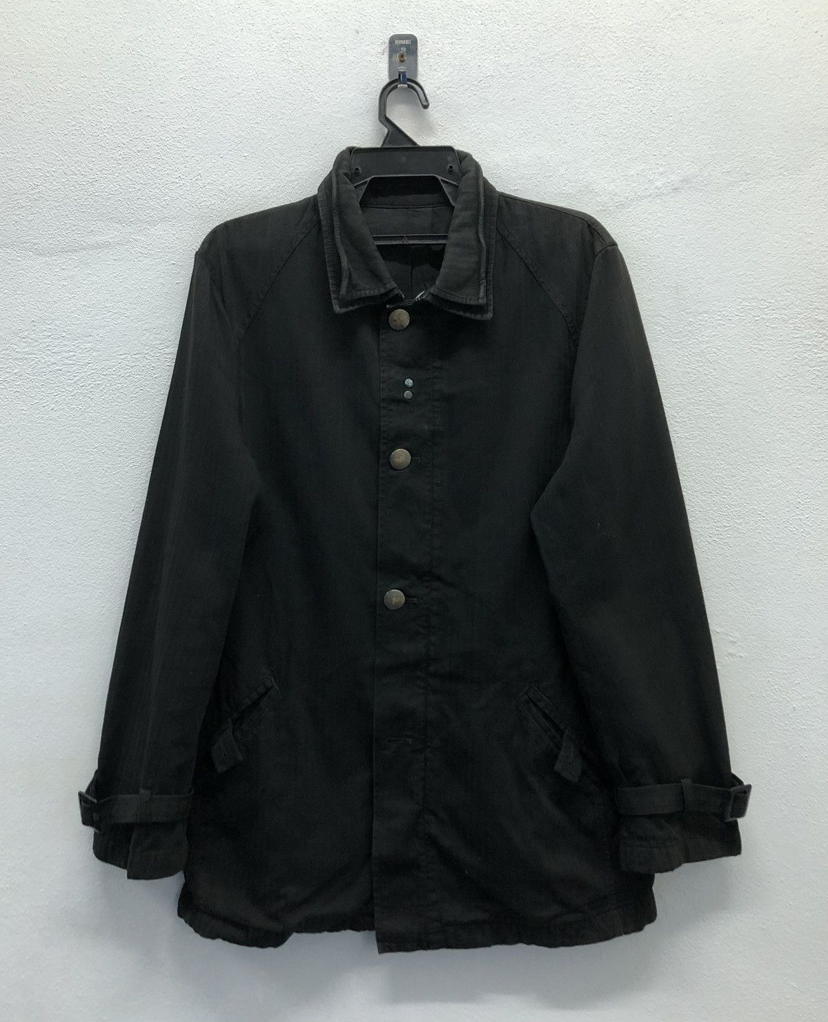 Japanese Brand PPFM Black Cotton Work Jacket – Minimalist Utility Style Size L / US 10 / IT 46 - 1 Thumbnail