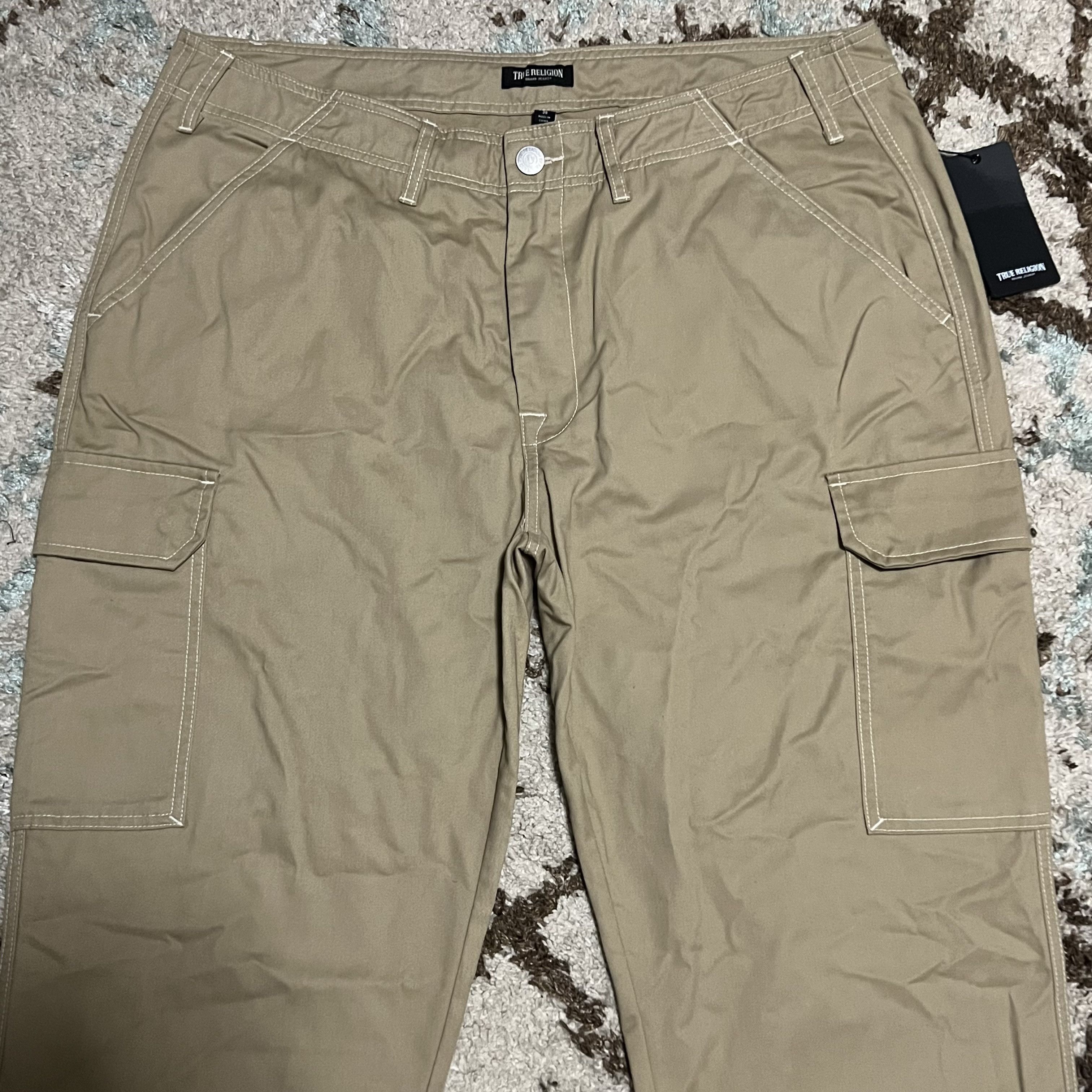 True Religion NWT True Religion Cargo Pants Size 38x31 Beige Khaki Y2K Size US 38 / EU 54 - 5 Thumbnail
